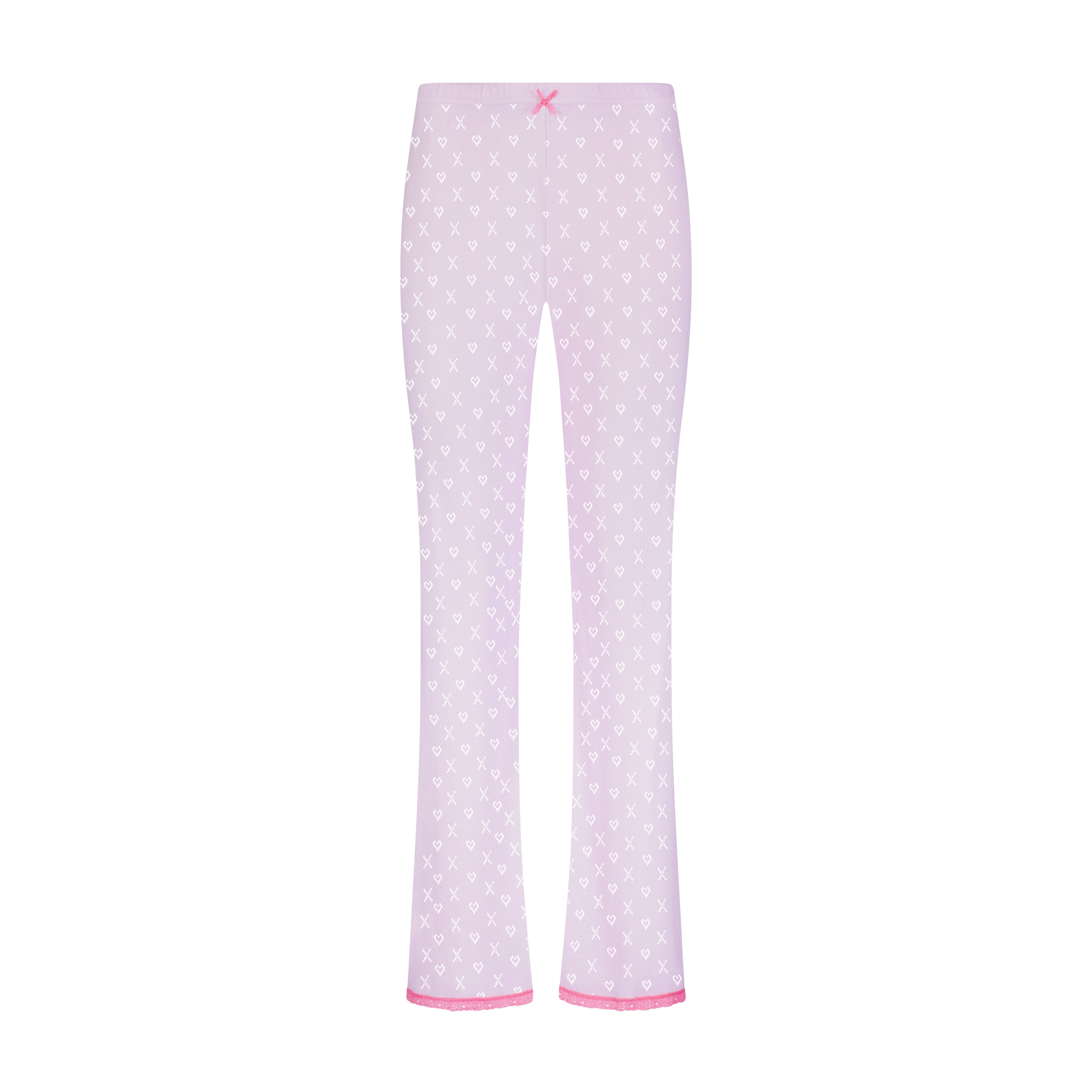 Long Pant - Lilac Hearts-X Pointelle