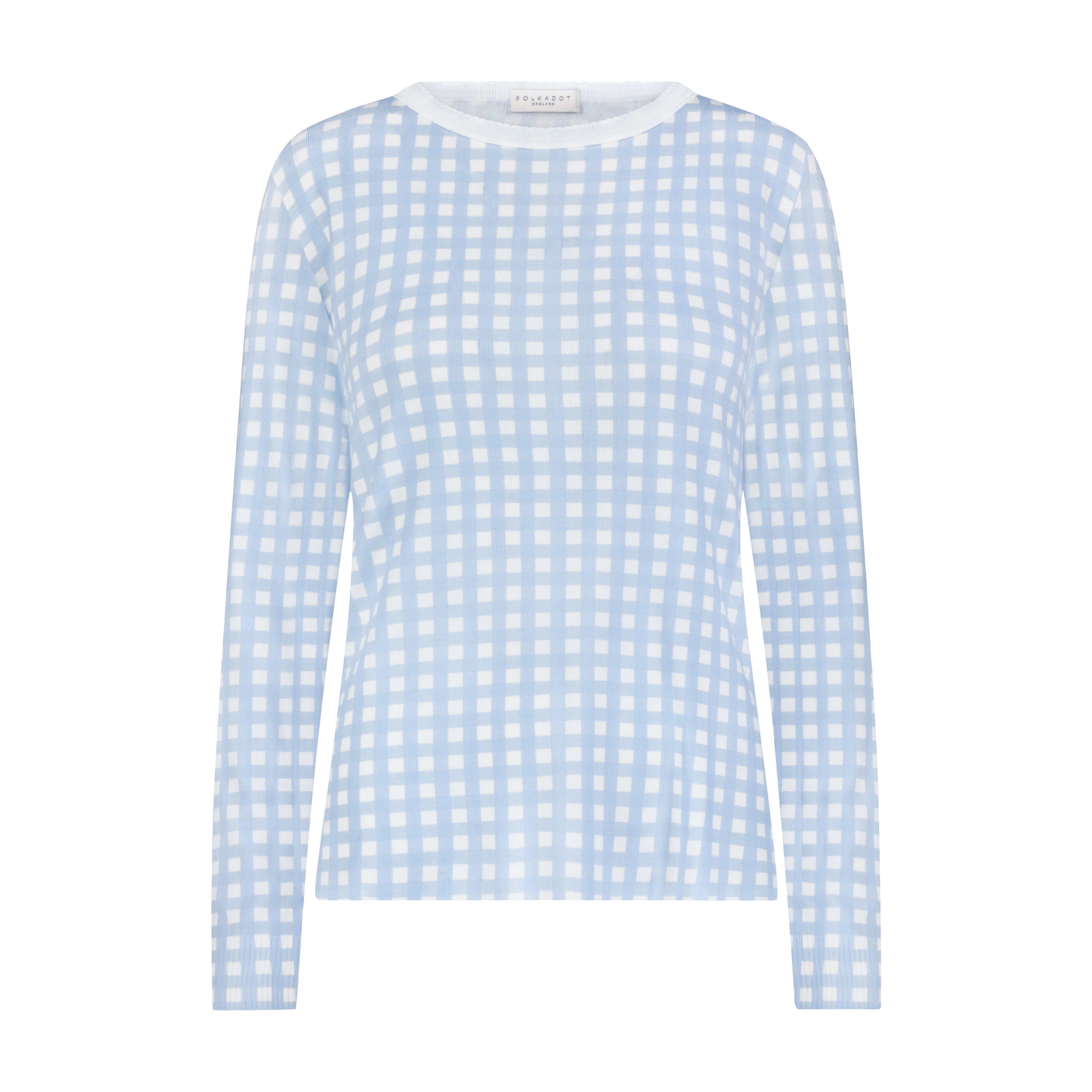 Rachel Slouchy - Blue Gingham Print