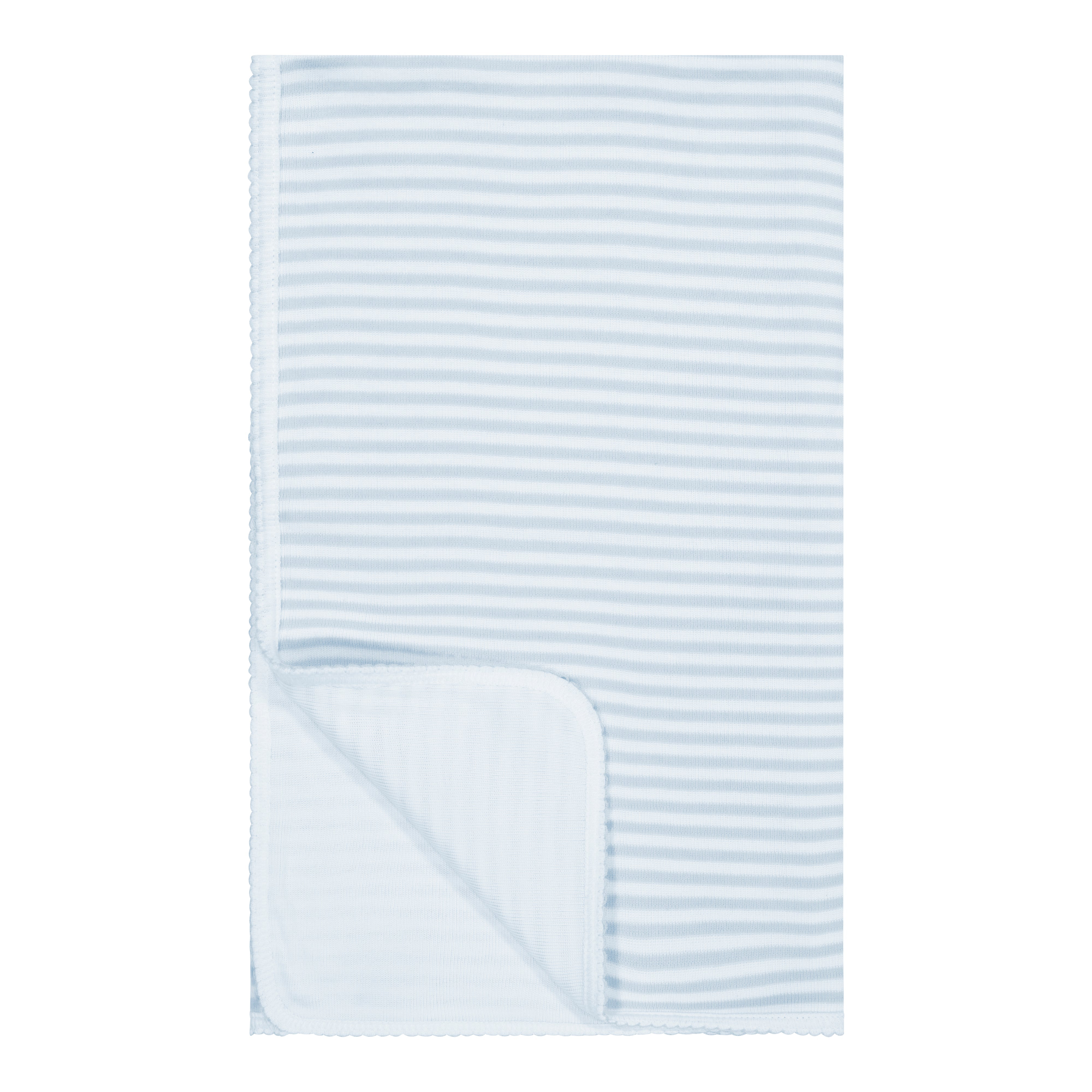 Baby Blanket - Ocean Blue Sailor Stripe /Cream