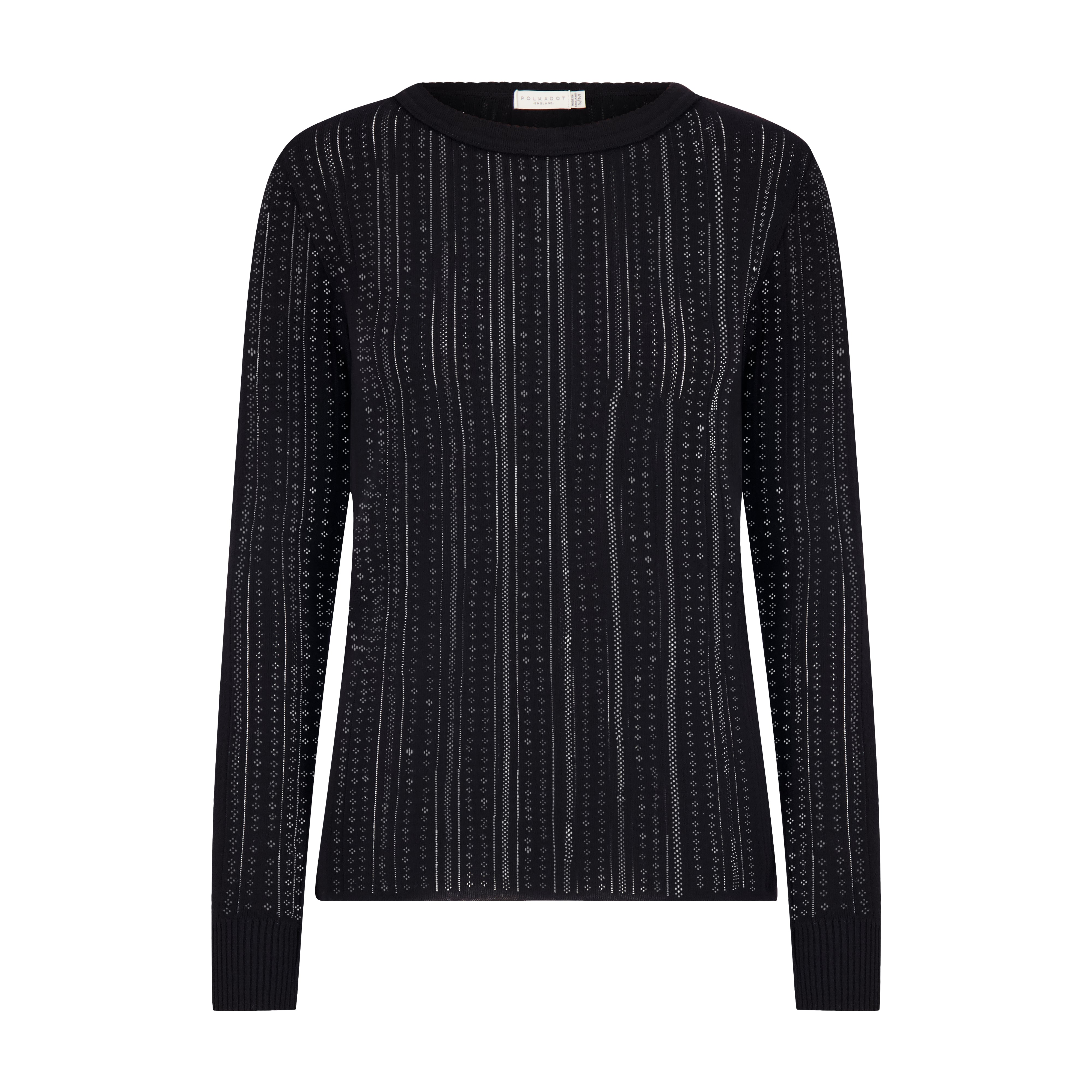 Rachel Slouchy - Black WIndsor Pointelle