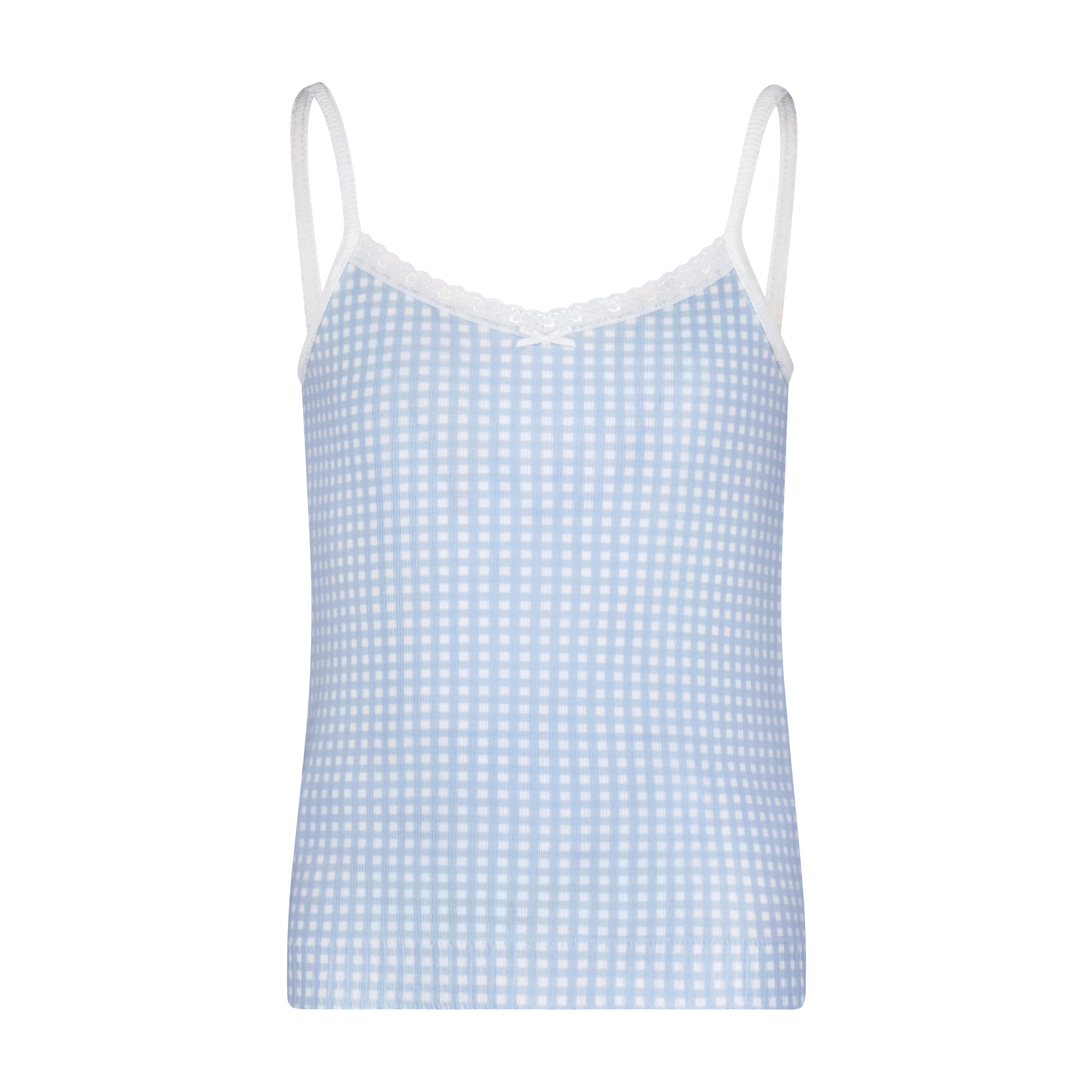 Girls Cami - Blue Gingham Print