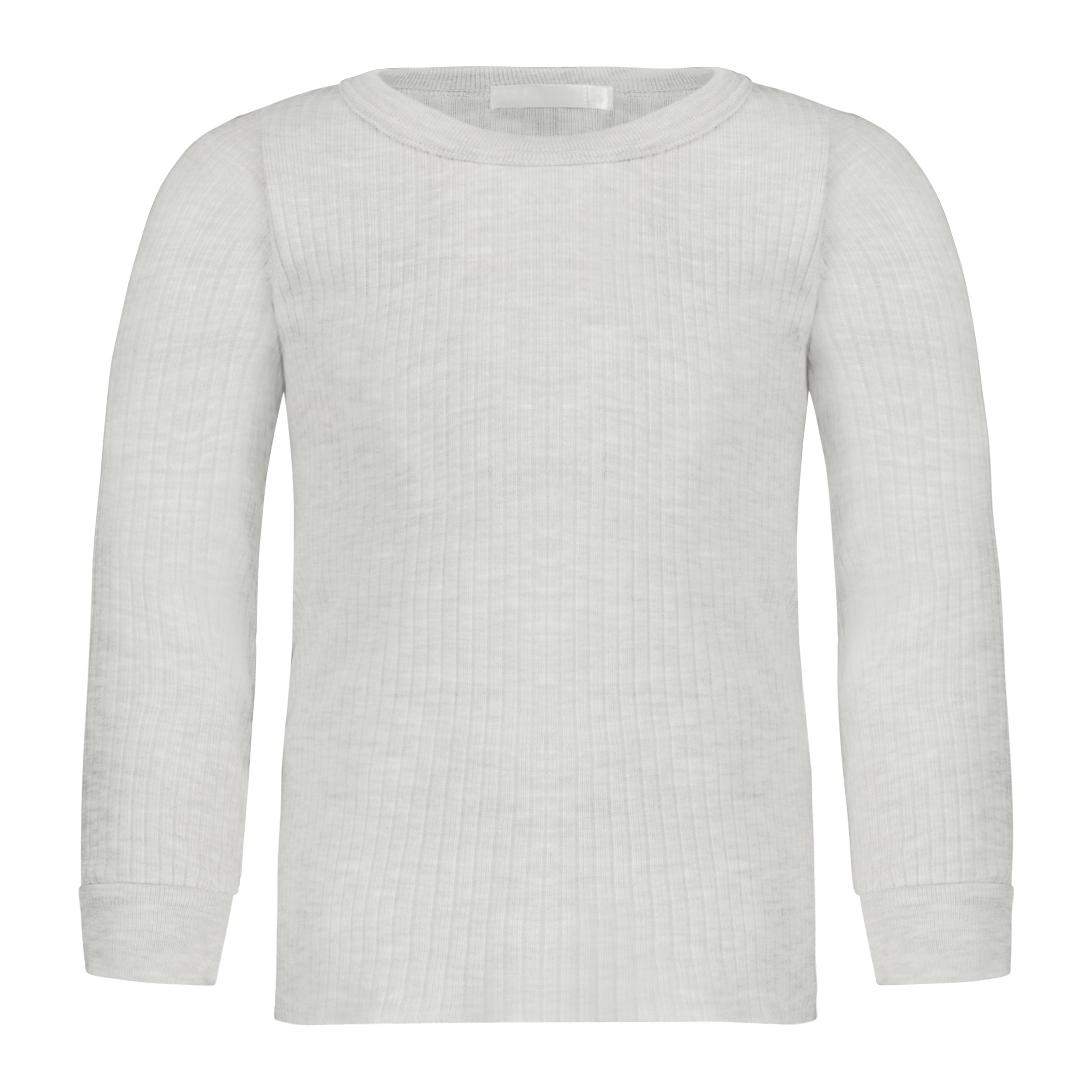 Boys & Baby Crew Long Sleeve - Heather Grey Rib Knit