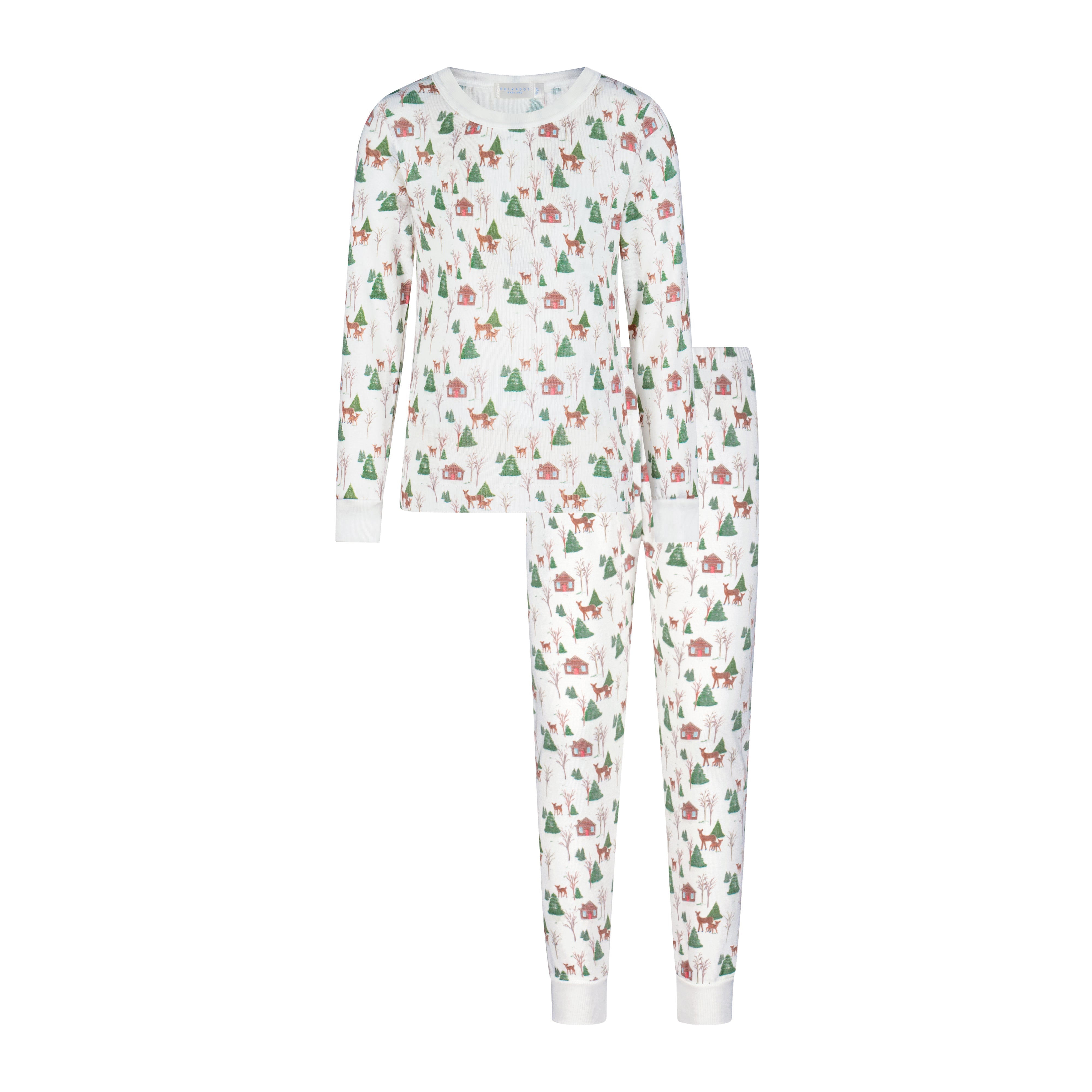 Boys & Baby Set Crew LS & Pant - Rustic Deer Print