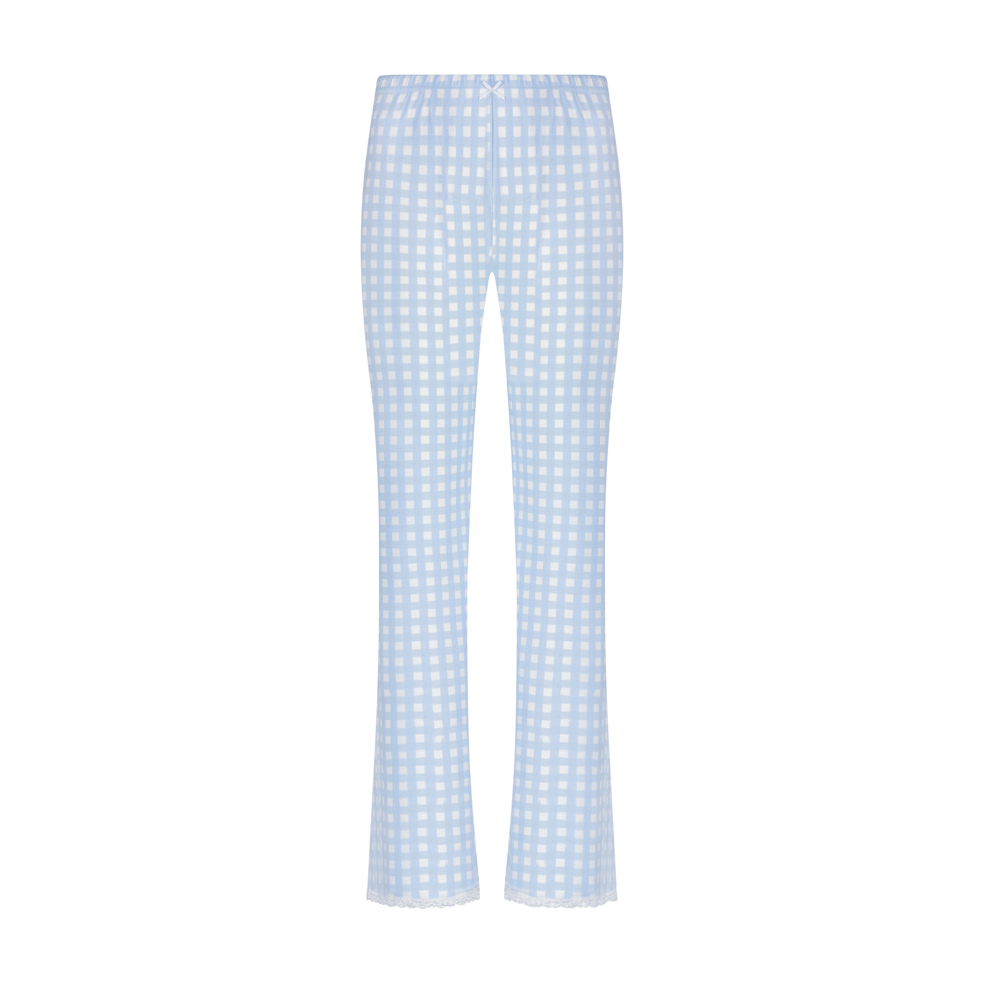 Natalie Pant - Blue Gingham Print