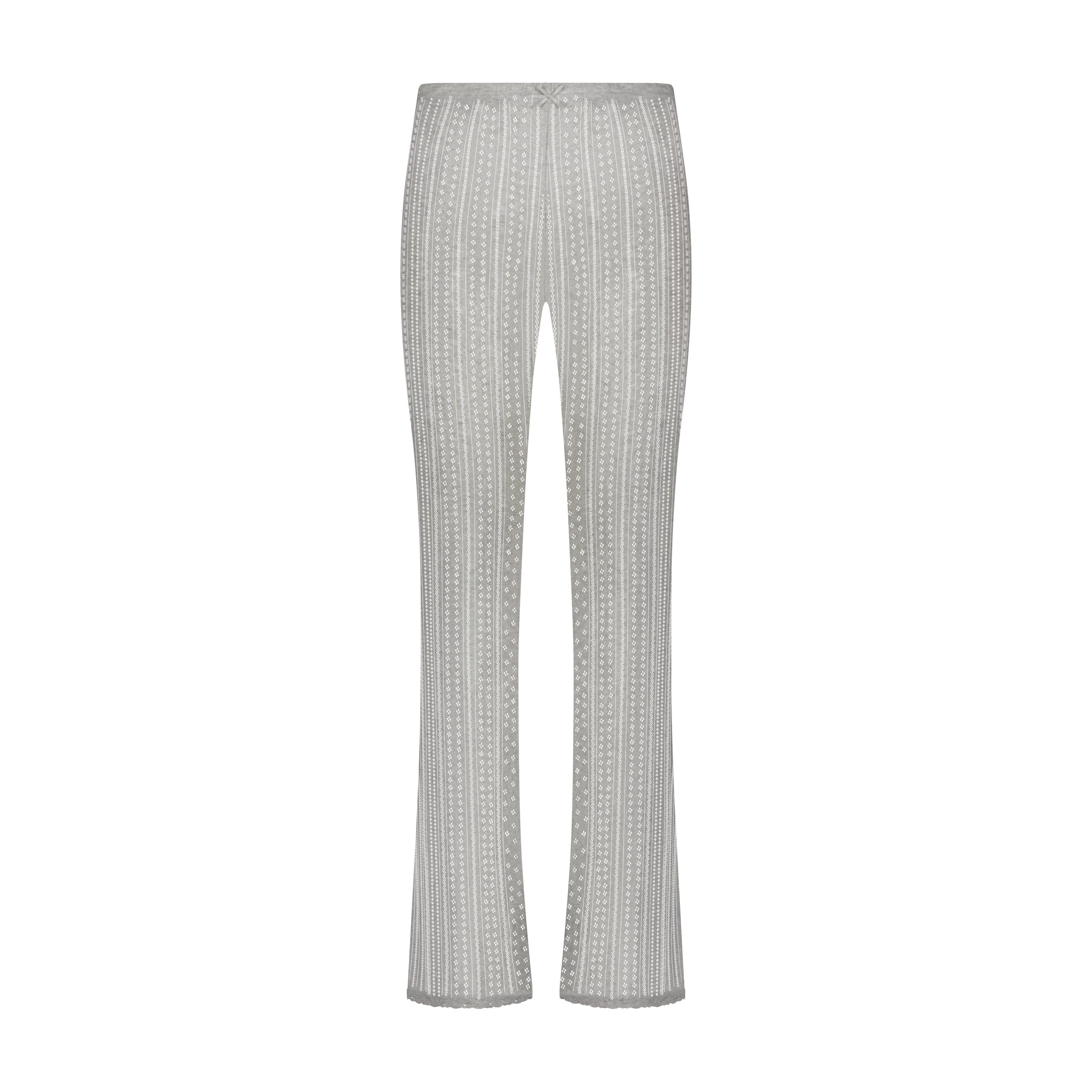 Natalie Pant - Heather Grey Windsor Pointelle