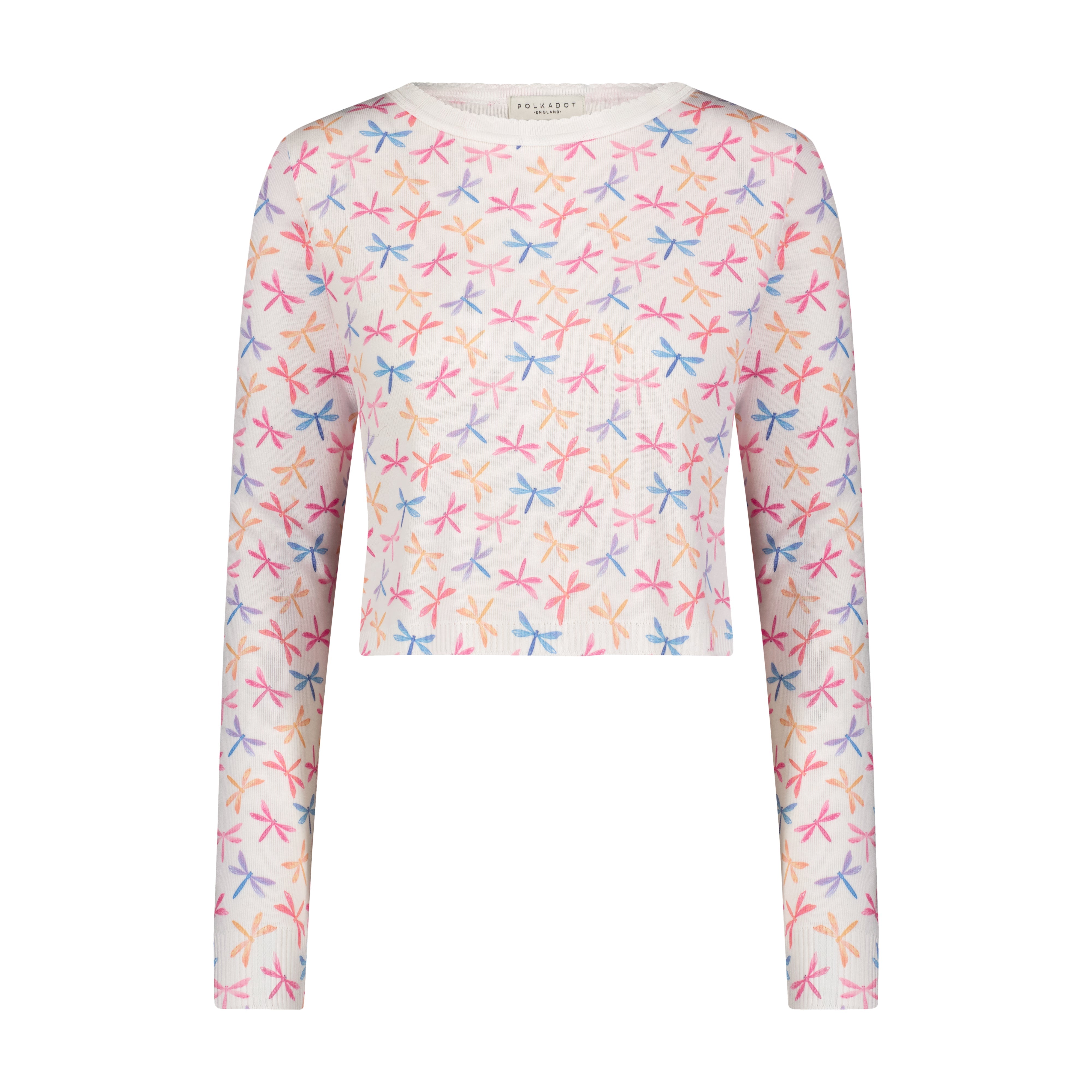 Nell Cropped Slouchy - Dragonfly Print