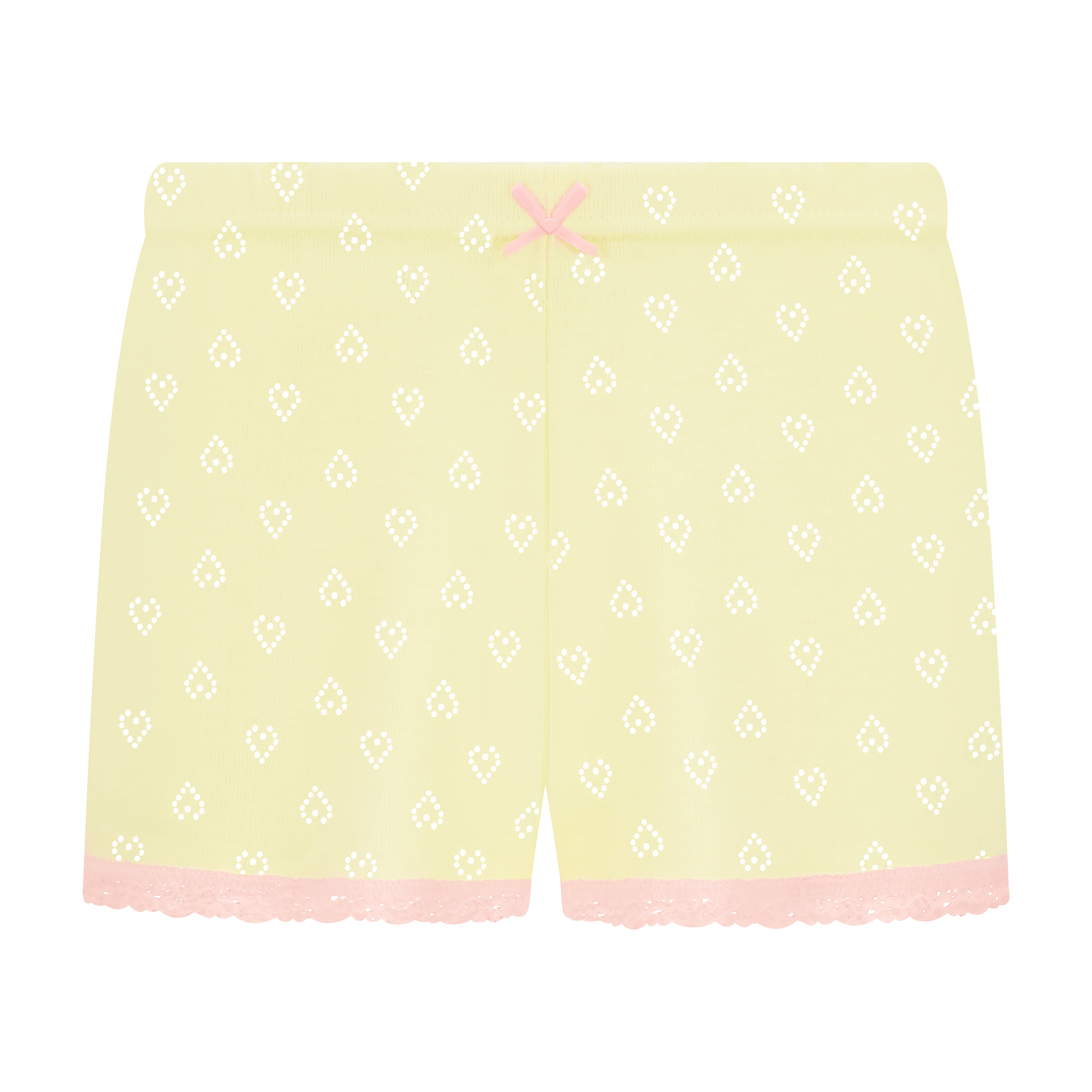 Sally Short Mid Rise - Lemon Hearts Pointelle