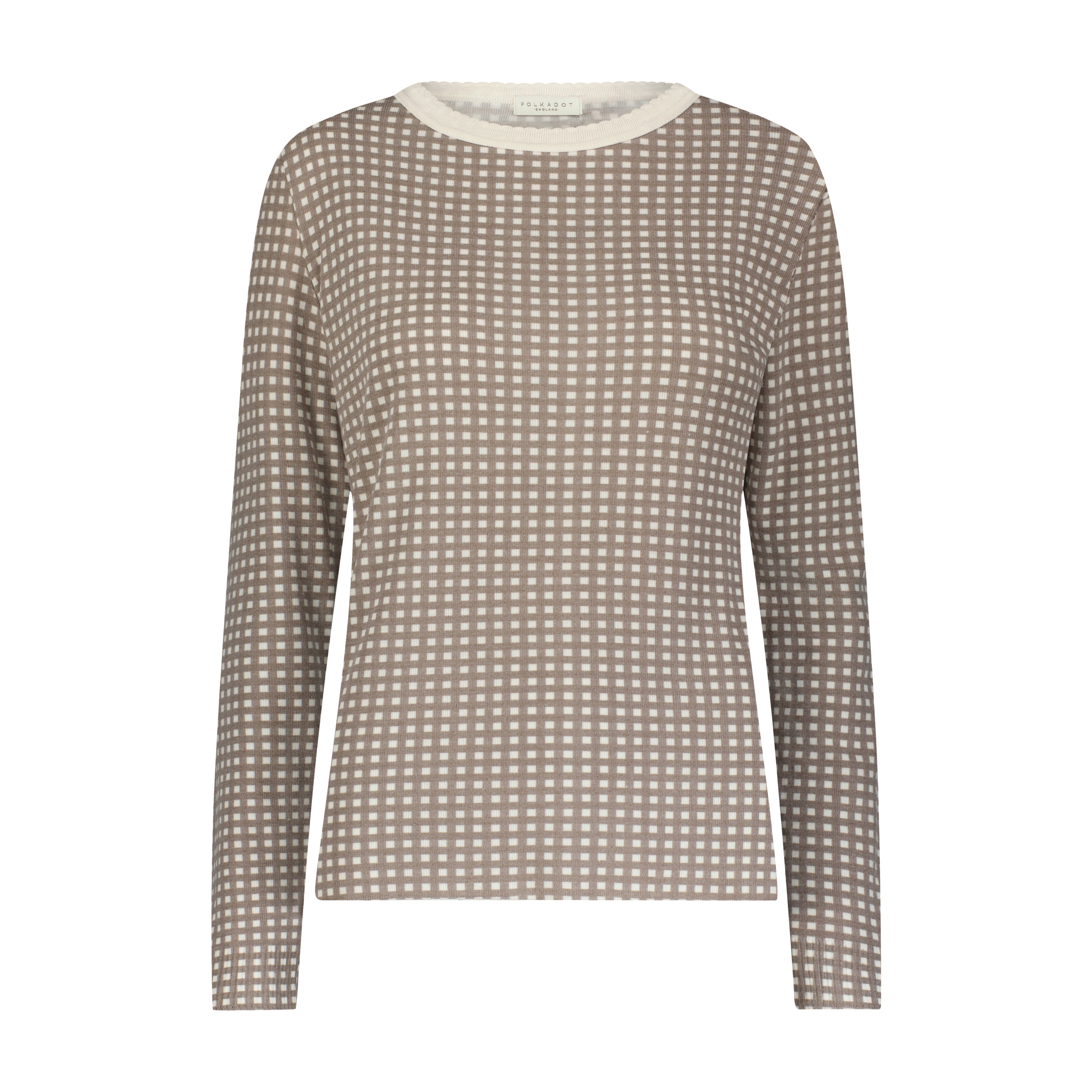 Rachel Slouchy - Brown Gingham Print