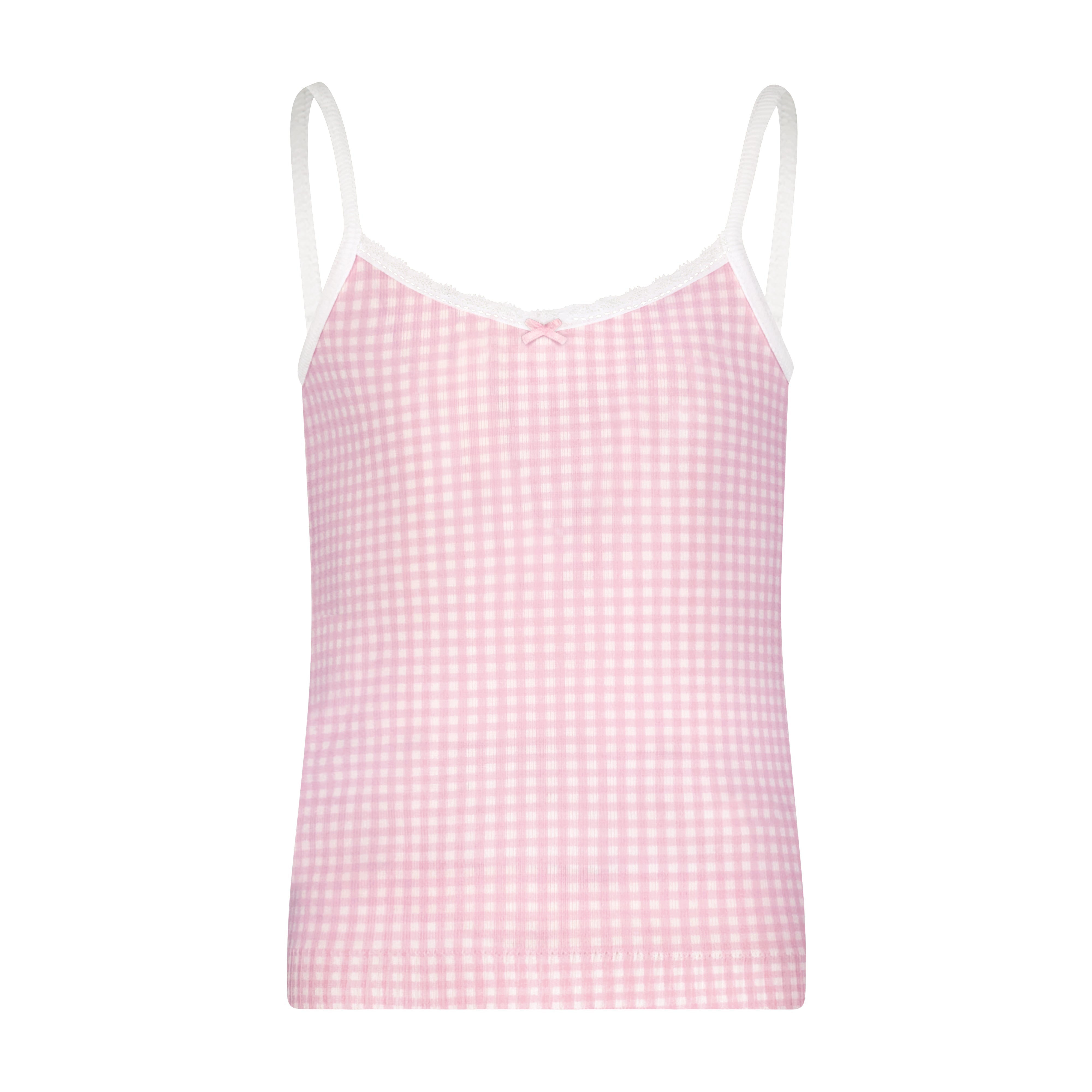 Girls Brette Set Cami & Short - Pink Gingham Print