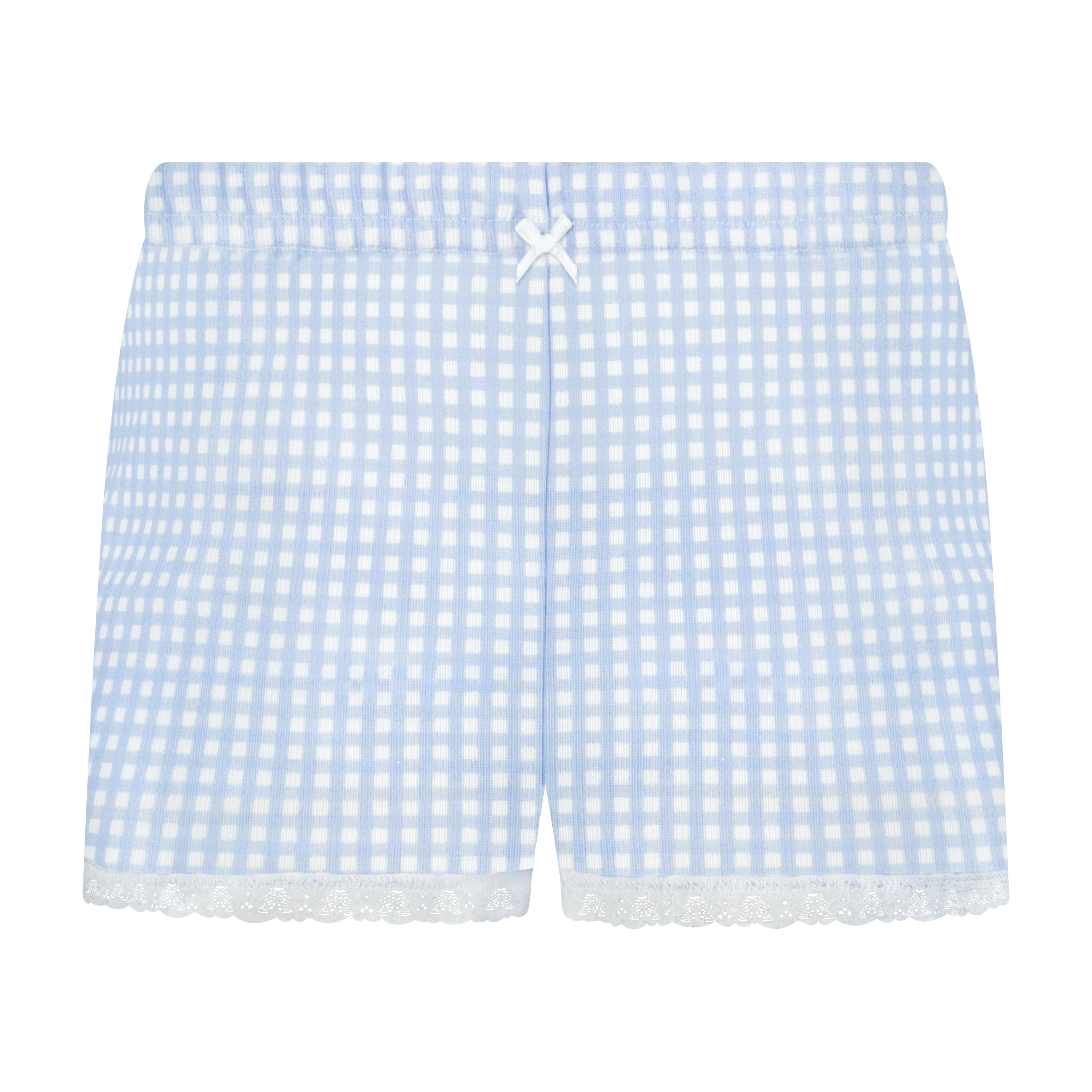 Girls Short - Blue Gingham Print