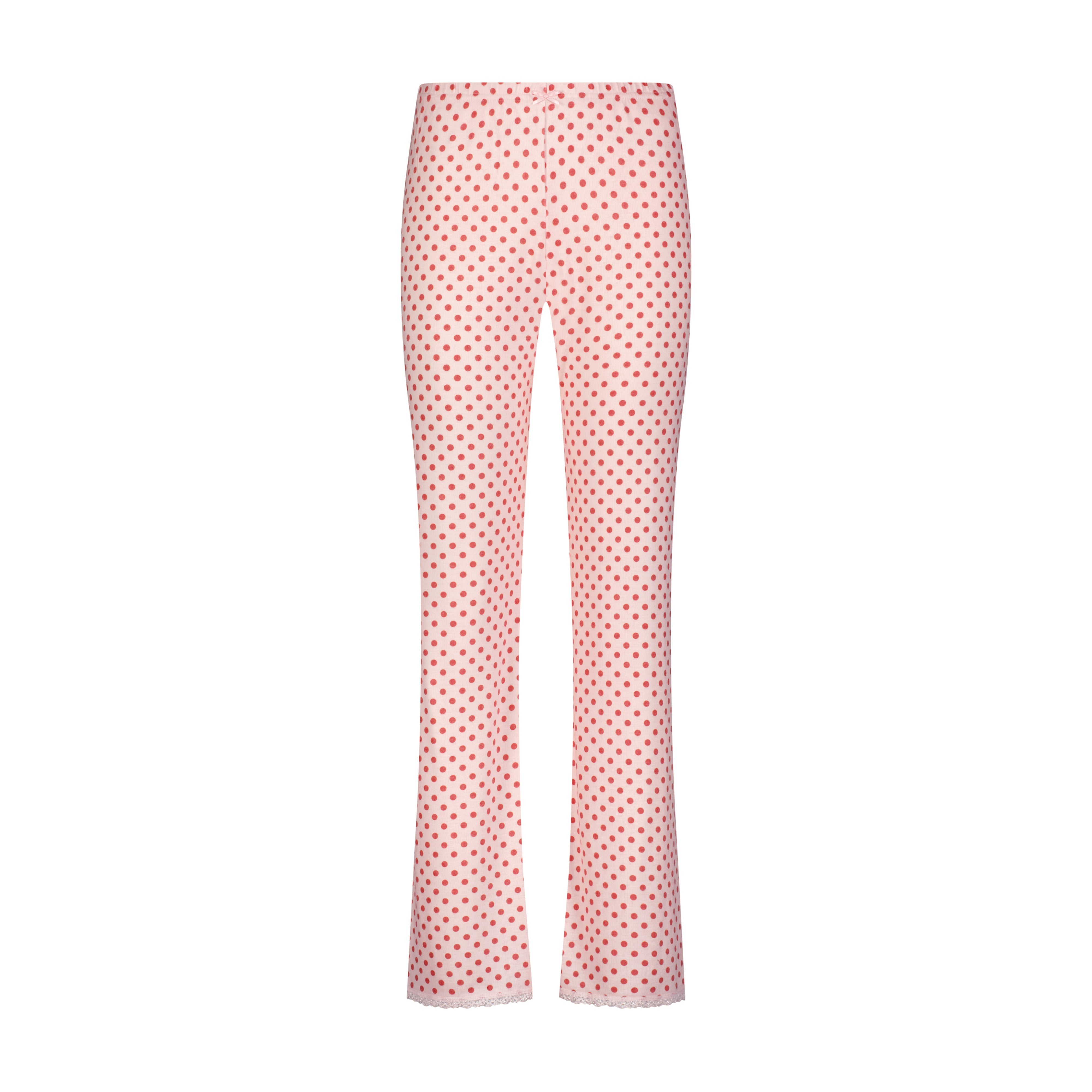 Natalie Pant - Red Large Dot Print