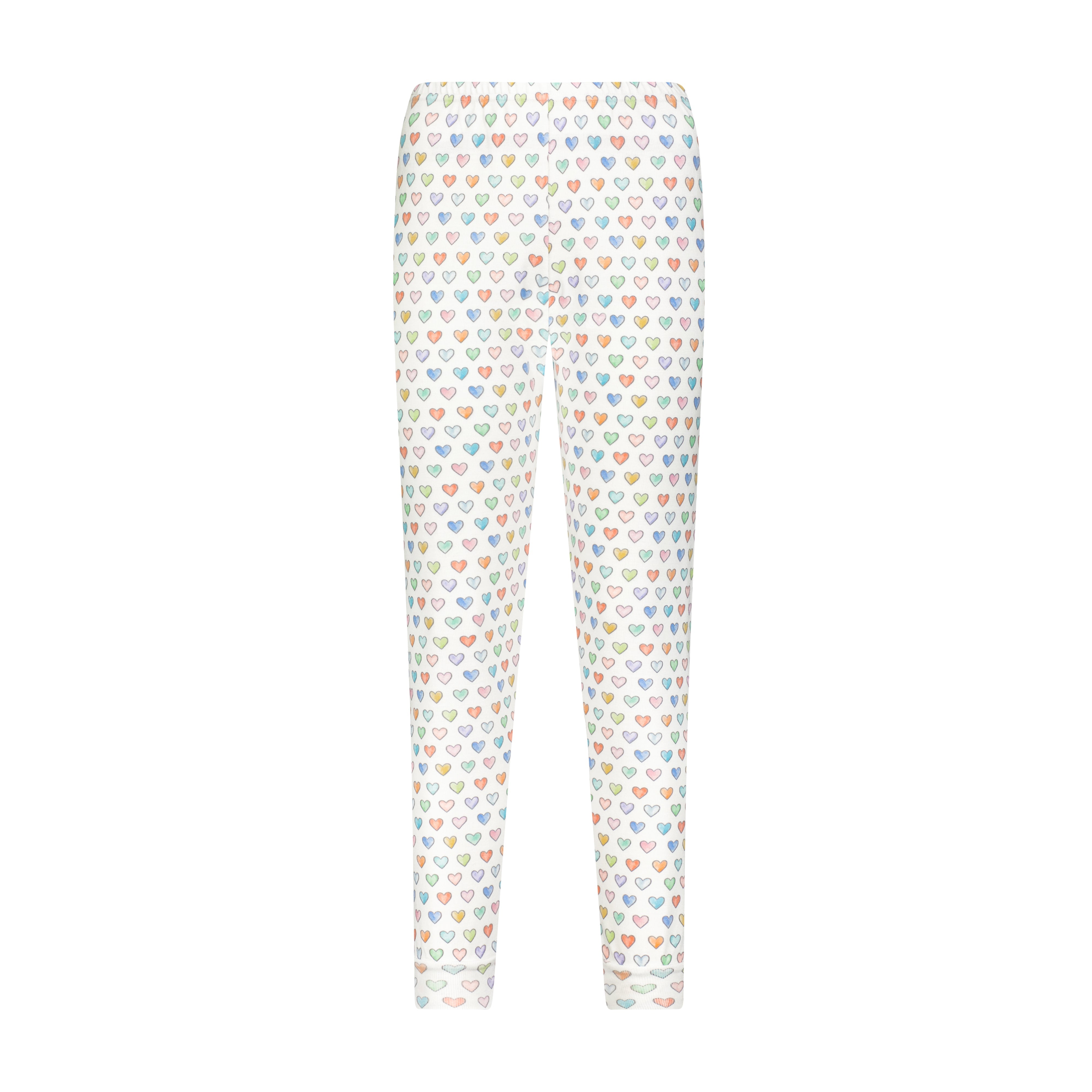 SET Barbie Crop V LS & Jogger - Rainbow Hearts Print