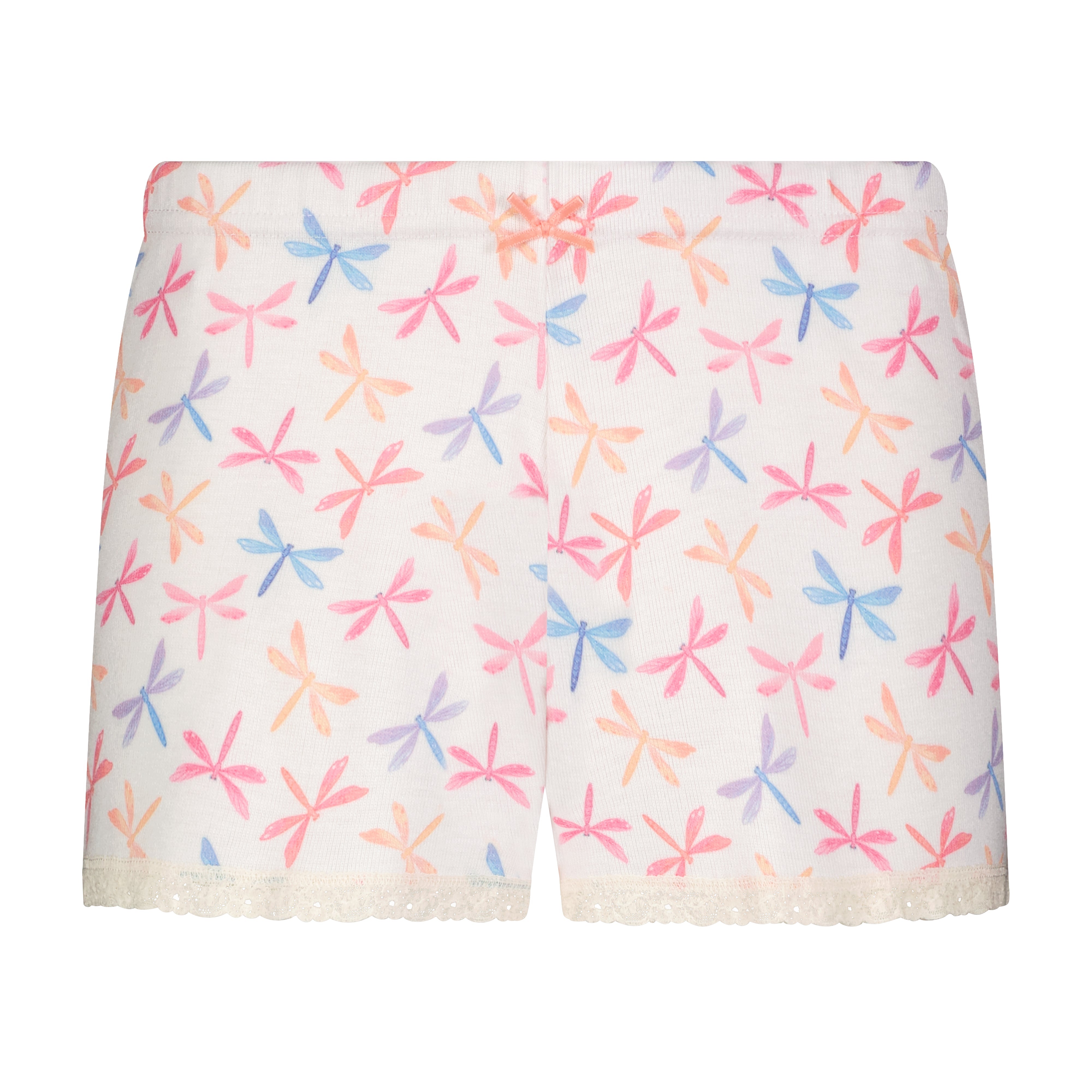 SET Crop Henley Cami & Short Mid Rise - Dragonfly Print