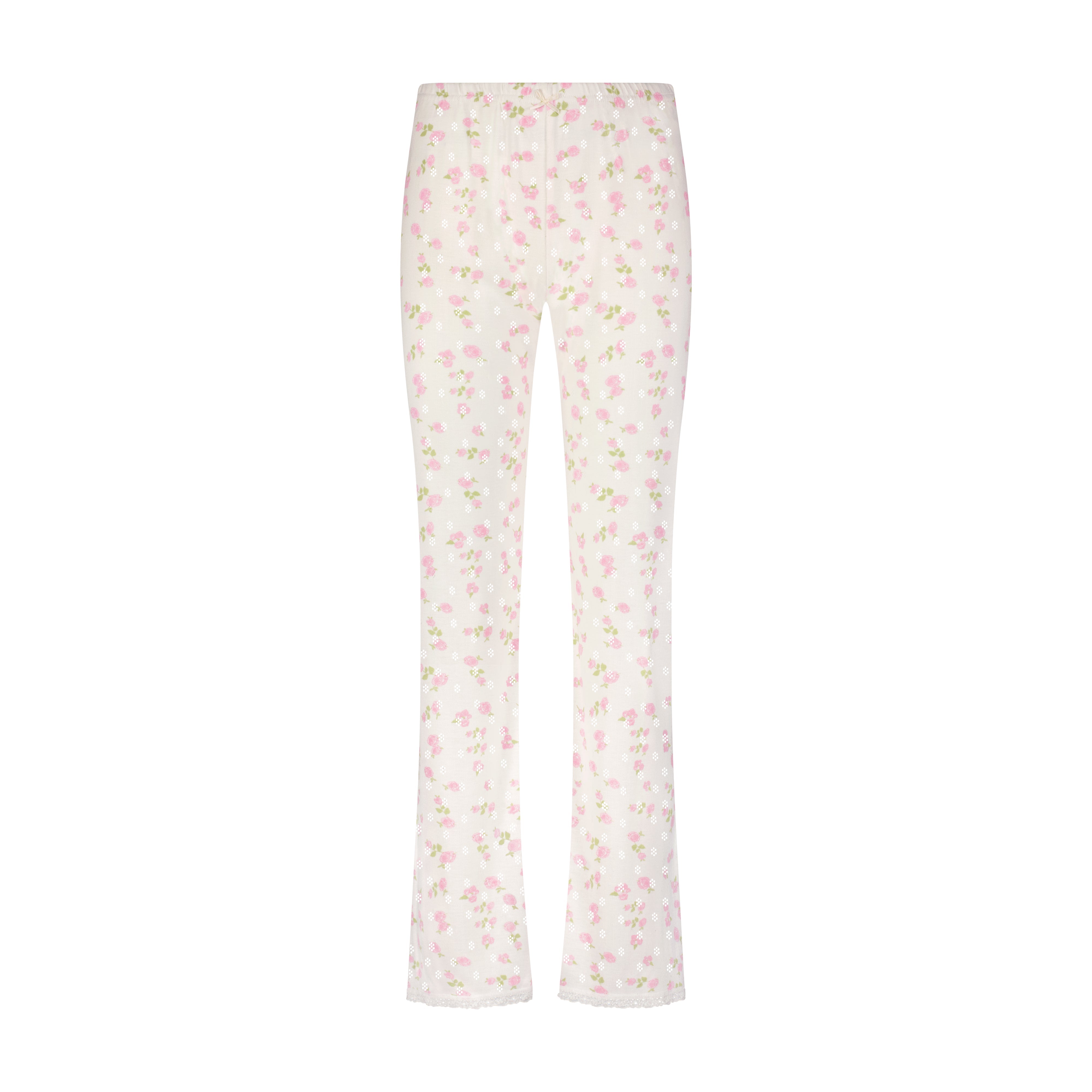 Natalie Pant - Pink Garden Pointelle