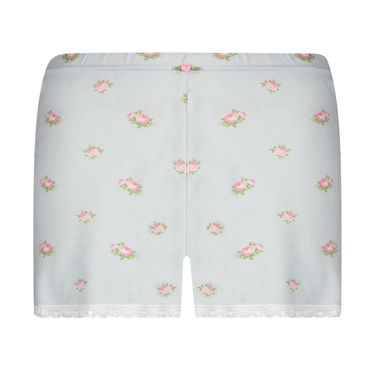 Sally Classic Mid-Rise Short - Blue Ciel Rose Print