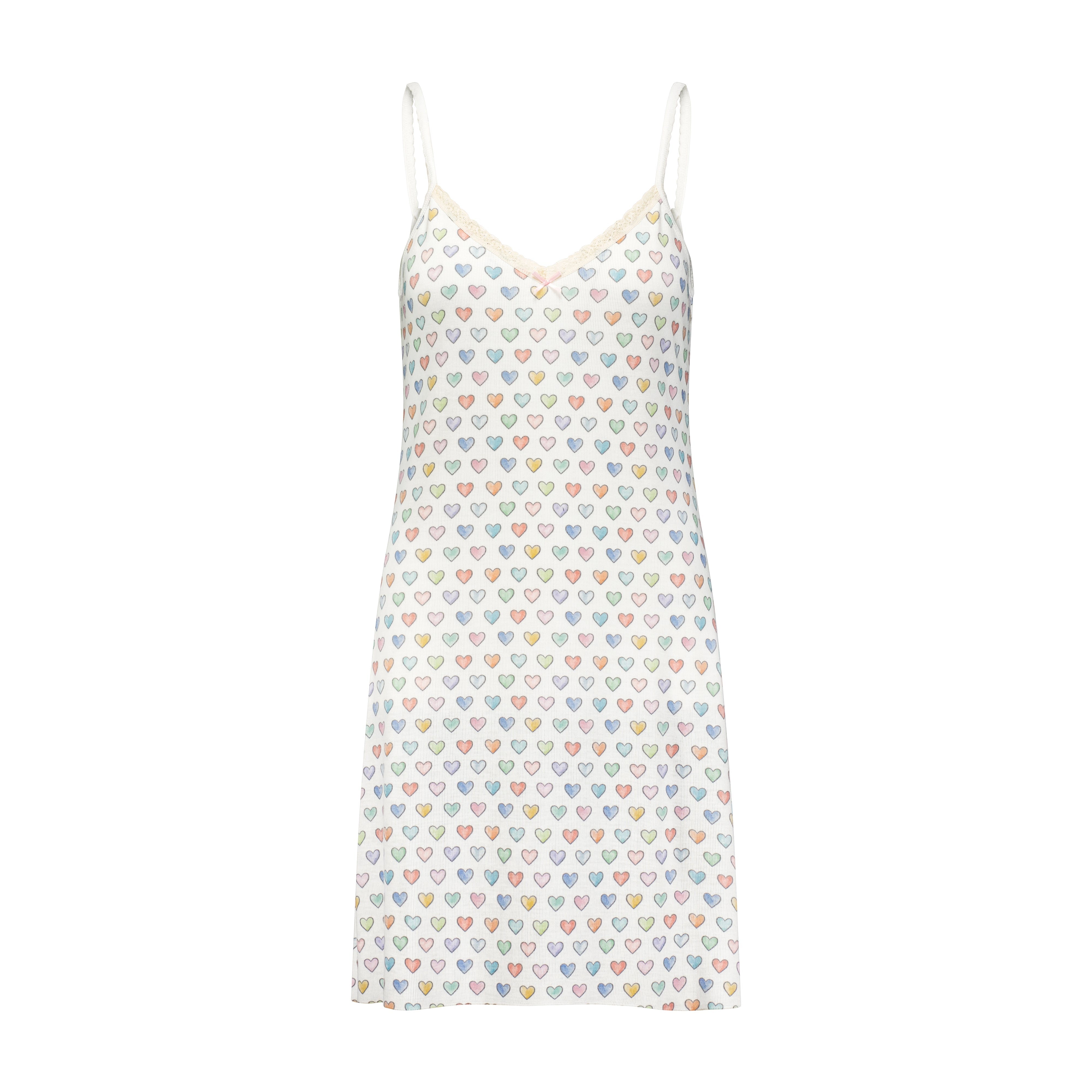 A Line Gown - Rainbow Hearts Print