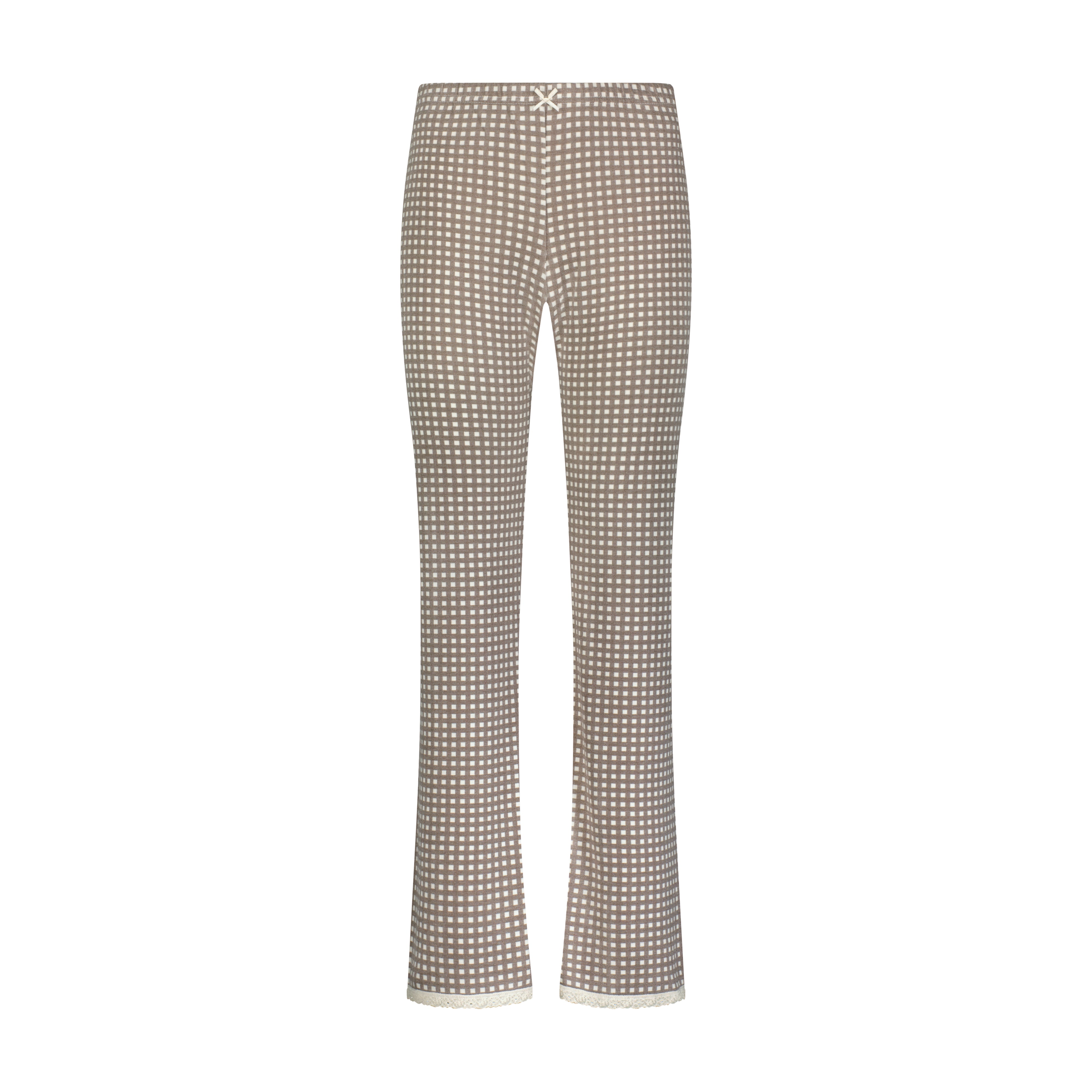 Natalie Pant - Brown Gingham Print
