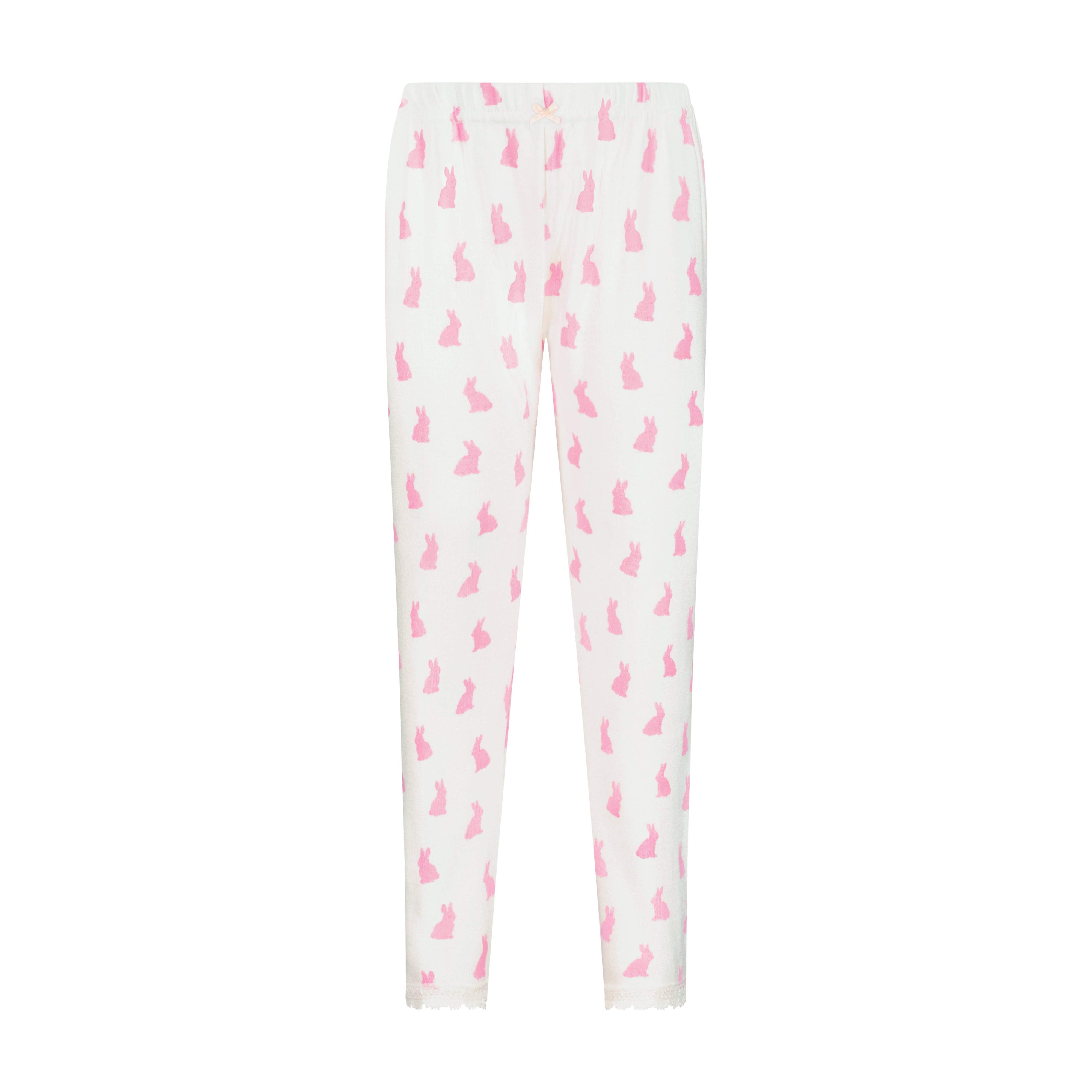 Girls & Baby Classic Set Crew LS & Pant - Pink Bunny Print