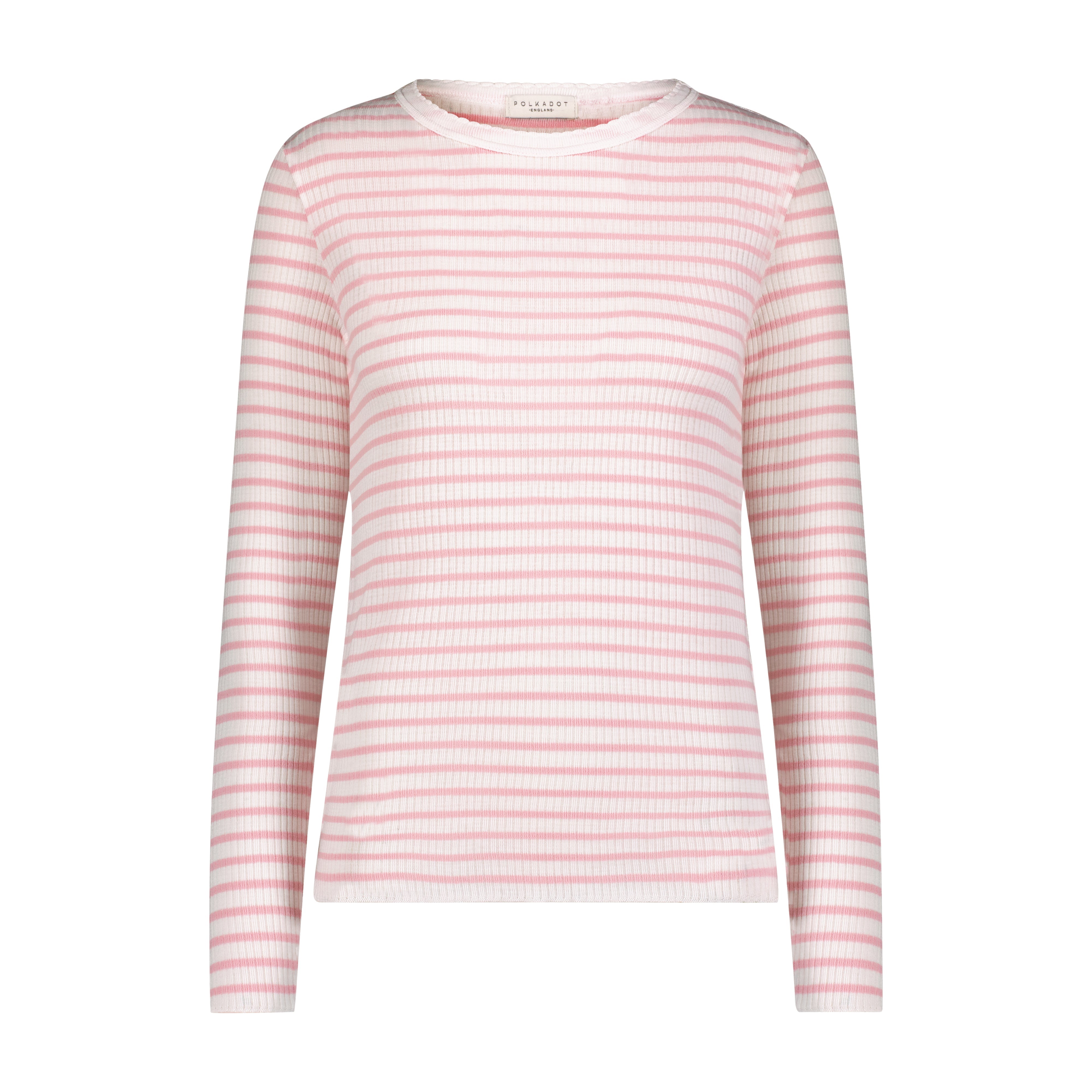 Rachel Slouchy - Pink Wide Harbor Rib Stripe
