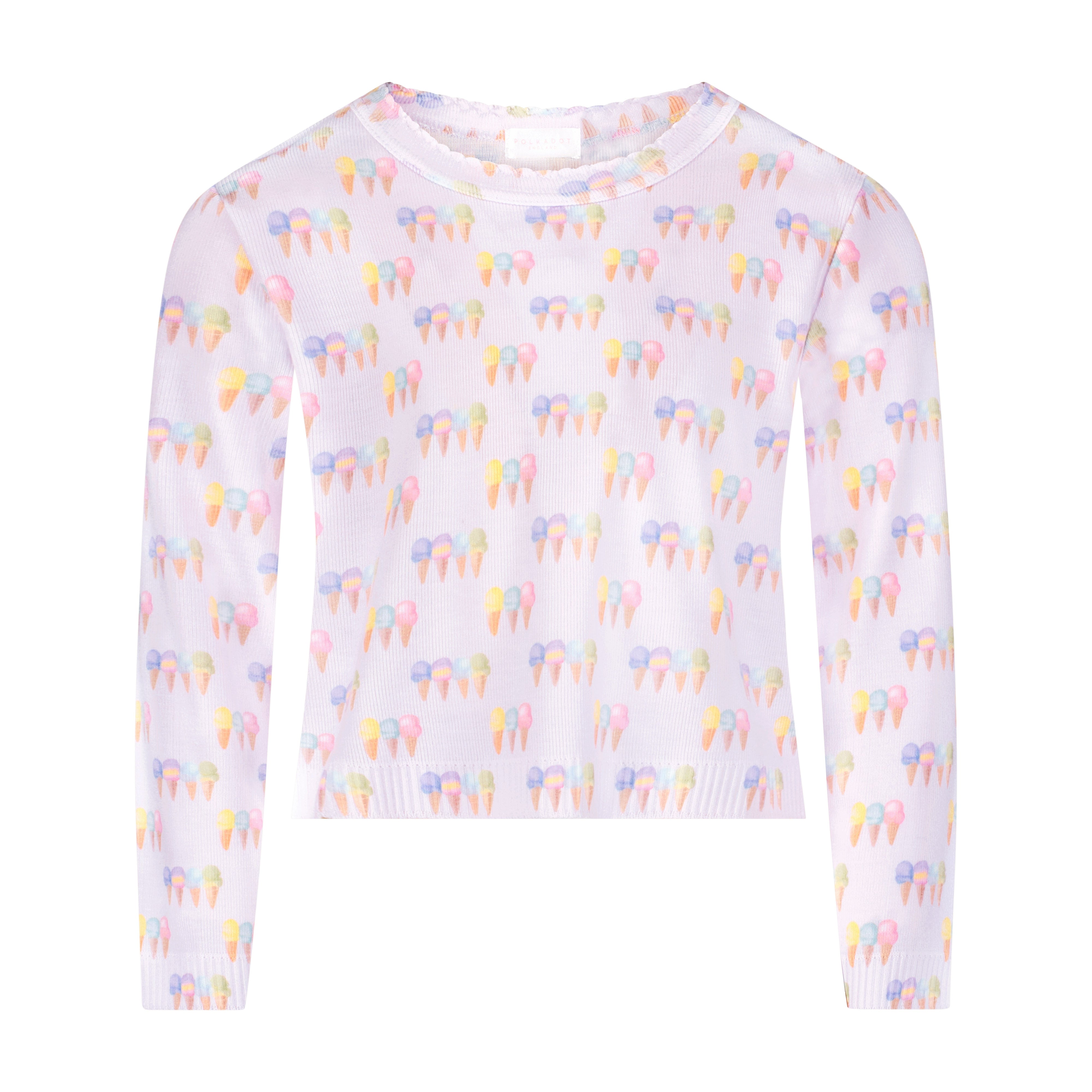 Girls Rachel Set Slouchy Top & Wide Leg Pant - Ice Cream Print