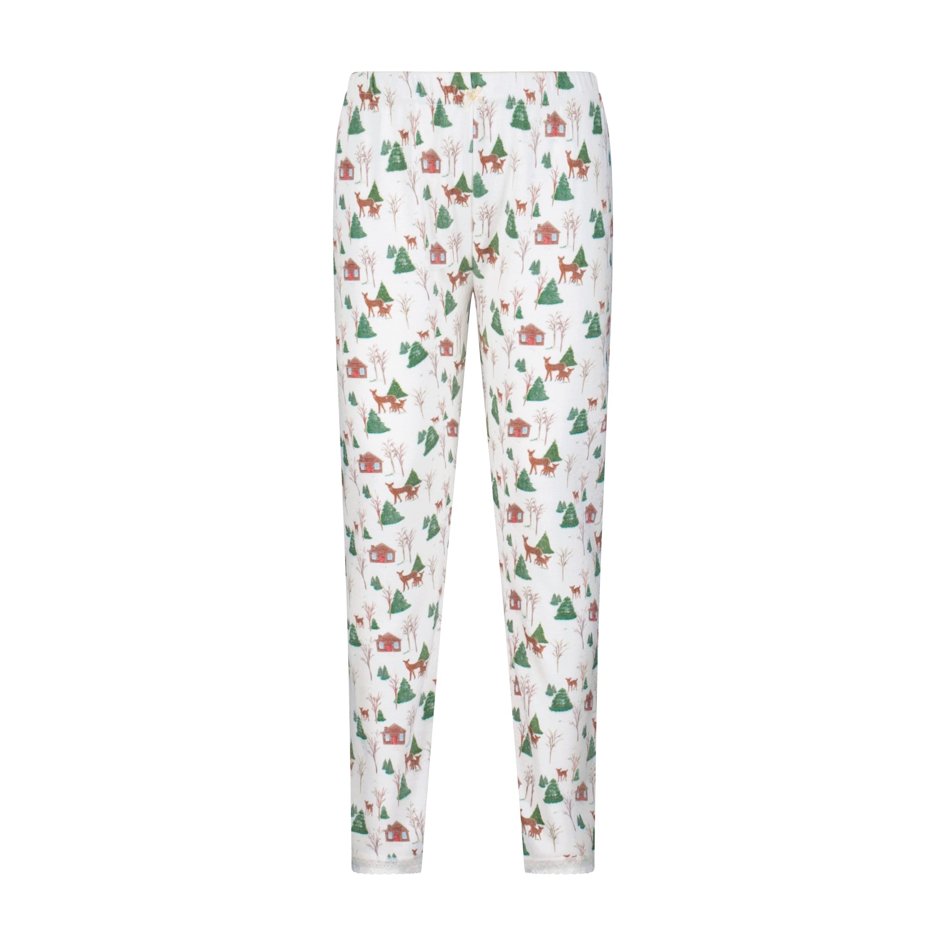 Girls Set Crew LS & Pant - Rustic Deer Print