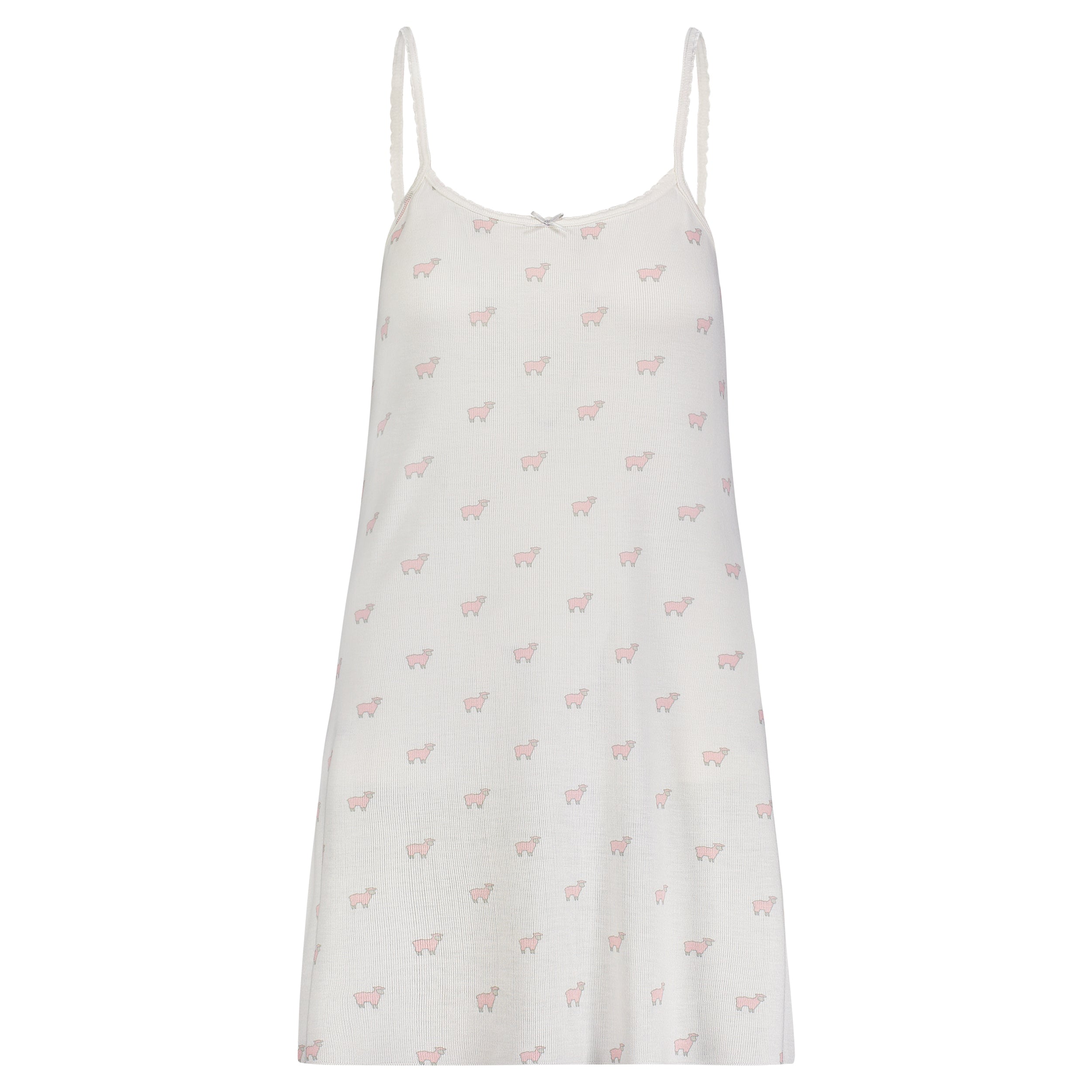 Scoop A Line Gown - Pink Sheep Print