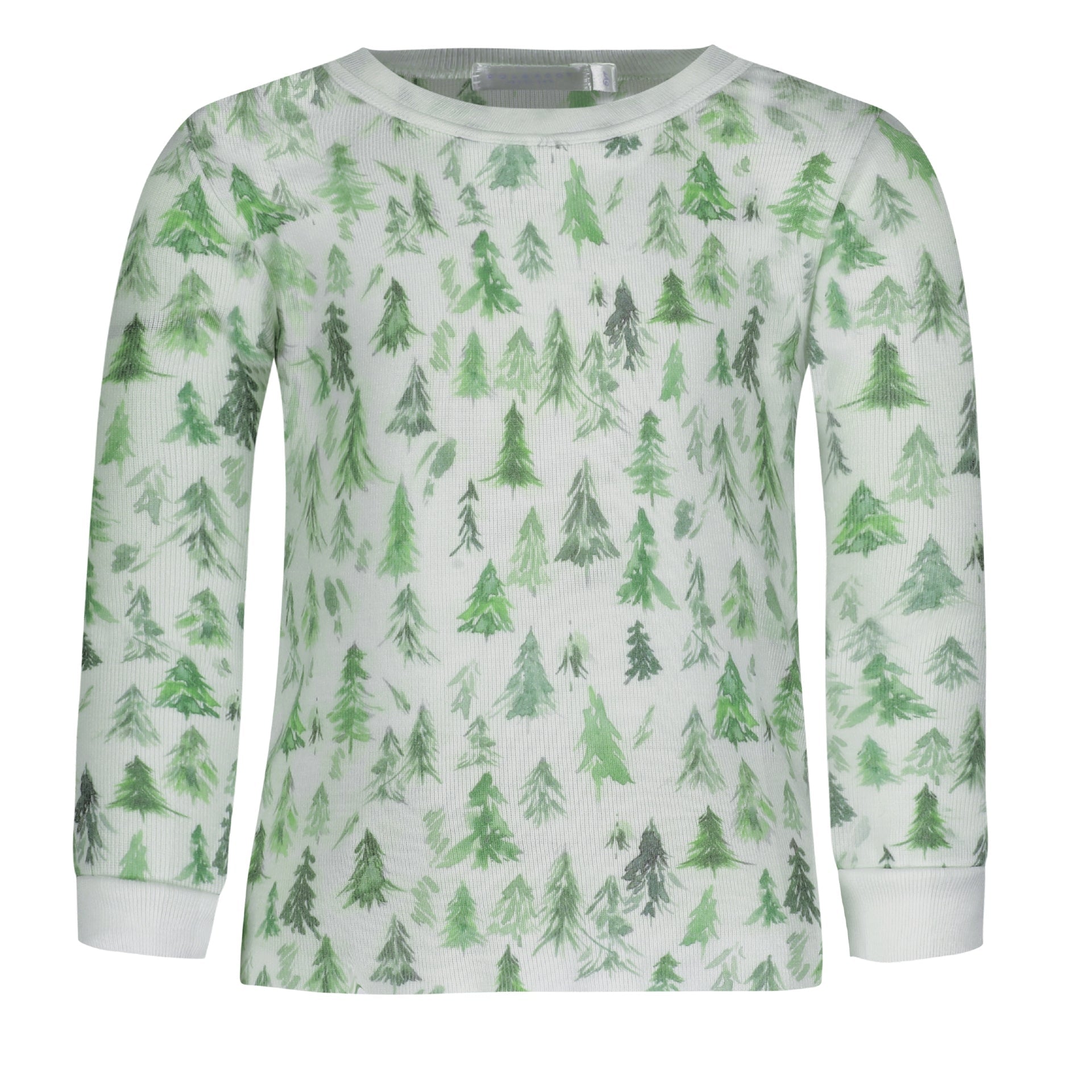 Boys & Baby Set Crew LS & Pant - Fir Tree Print