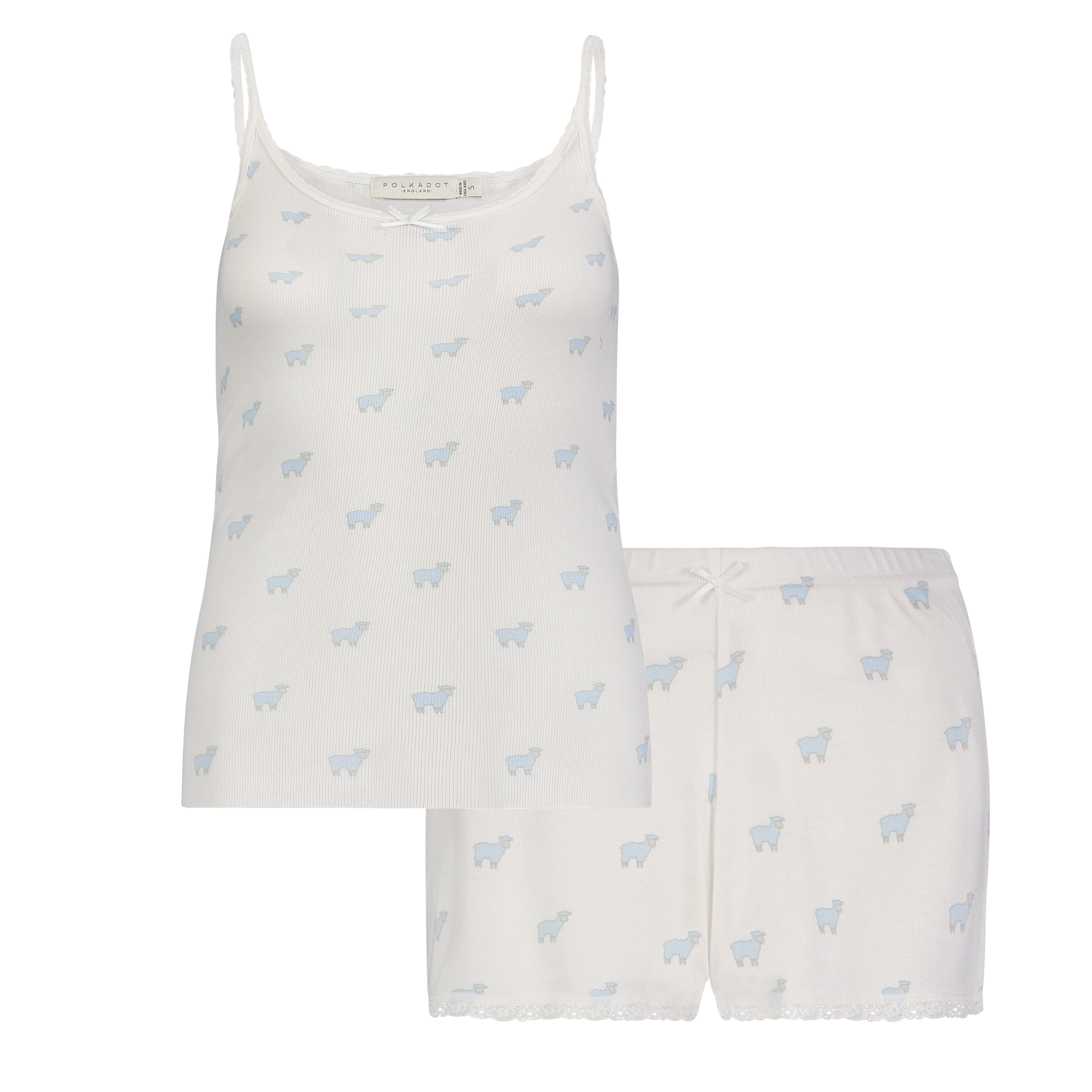 SET Scoop Cami & Short Mid Rise - Blue Sheep Print