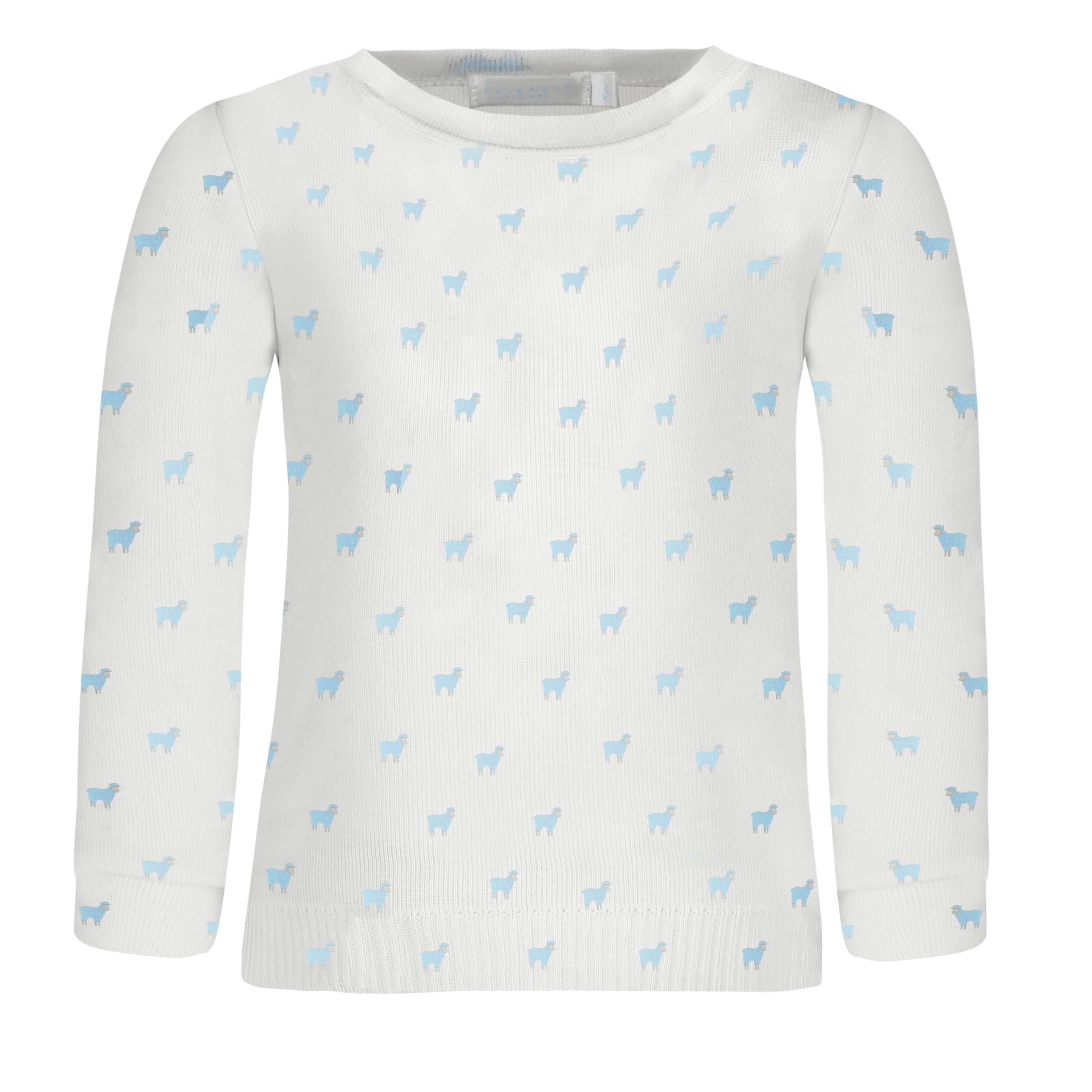 Baby Boys Set Crew LS & Pant - Blue Sheep Print