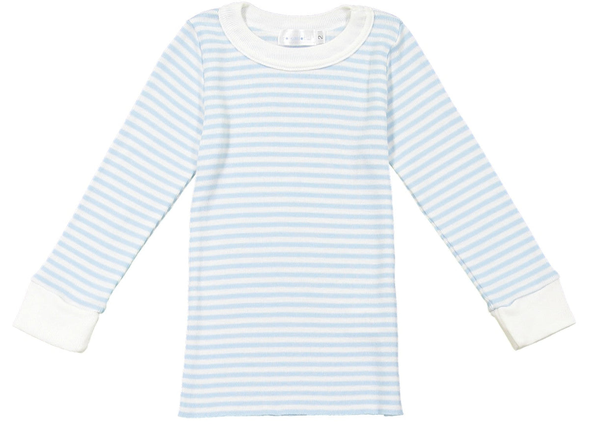 Boys & Baby Henry Classic Crew Long Sleeve Tee - Ocean Blue Sailor Stripe