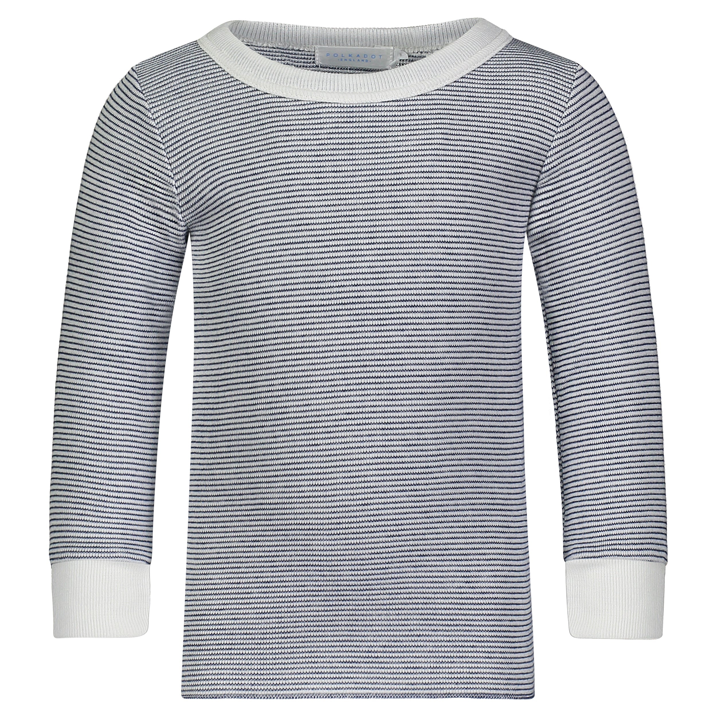 Boys & Baby Crew Long Sleeve - Navy Skinny Stripe
