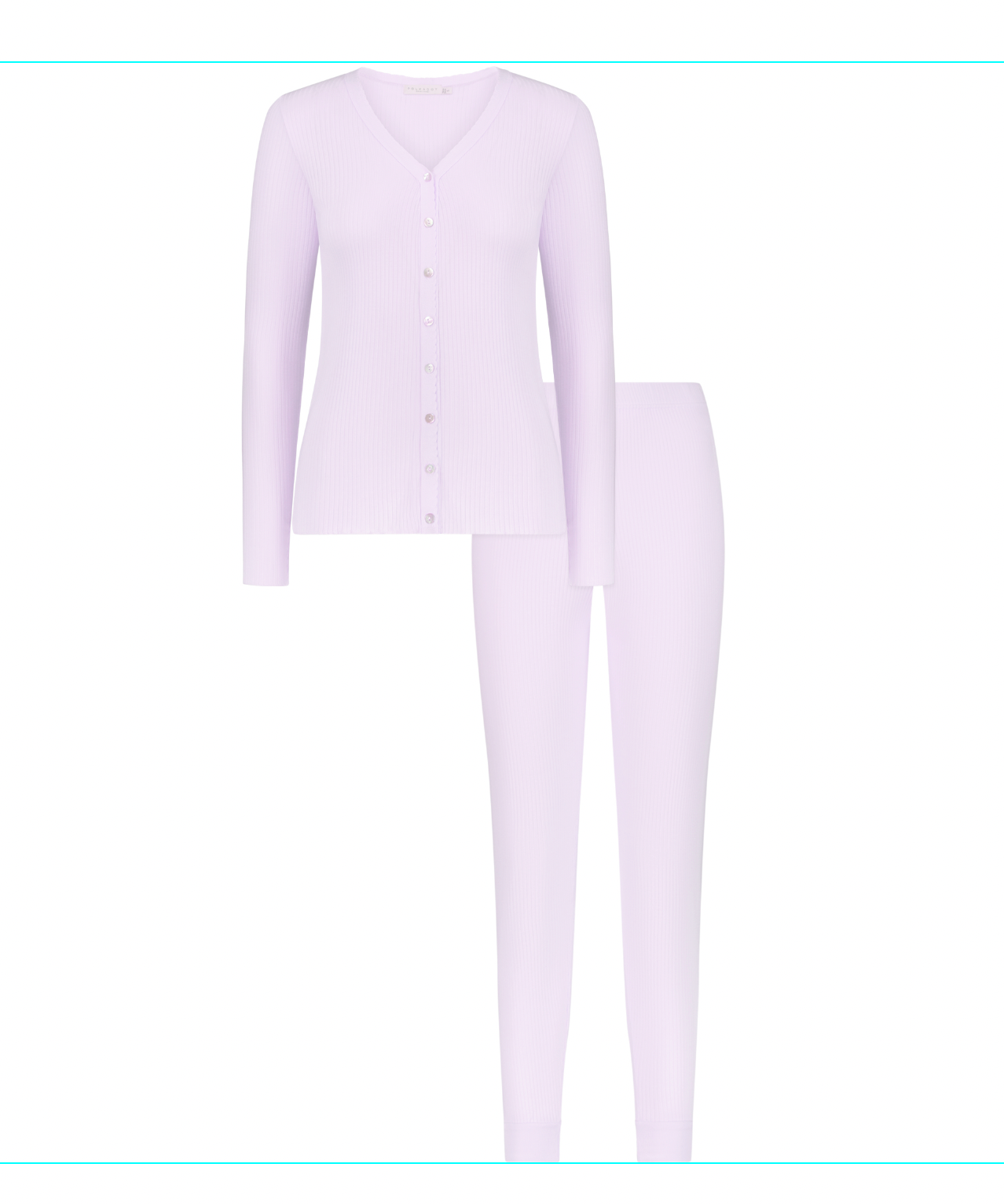 Jane Slouchy Rib PJ Set - Lilac