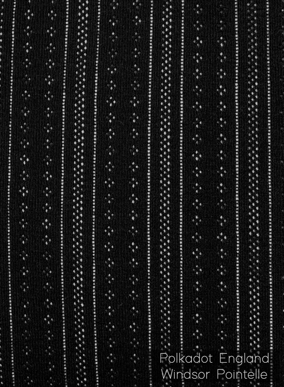 VAL Crew Black Windsor Pointelle