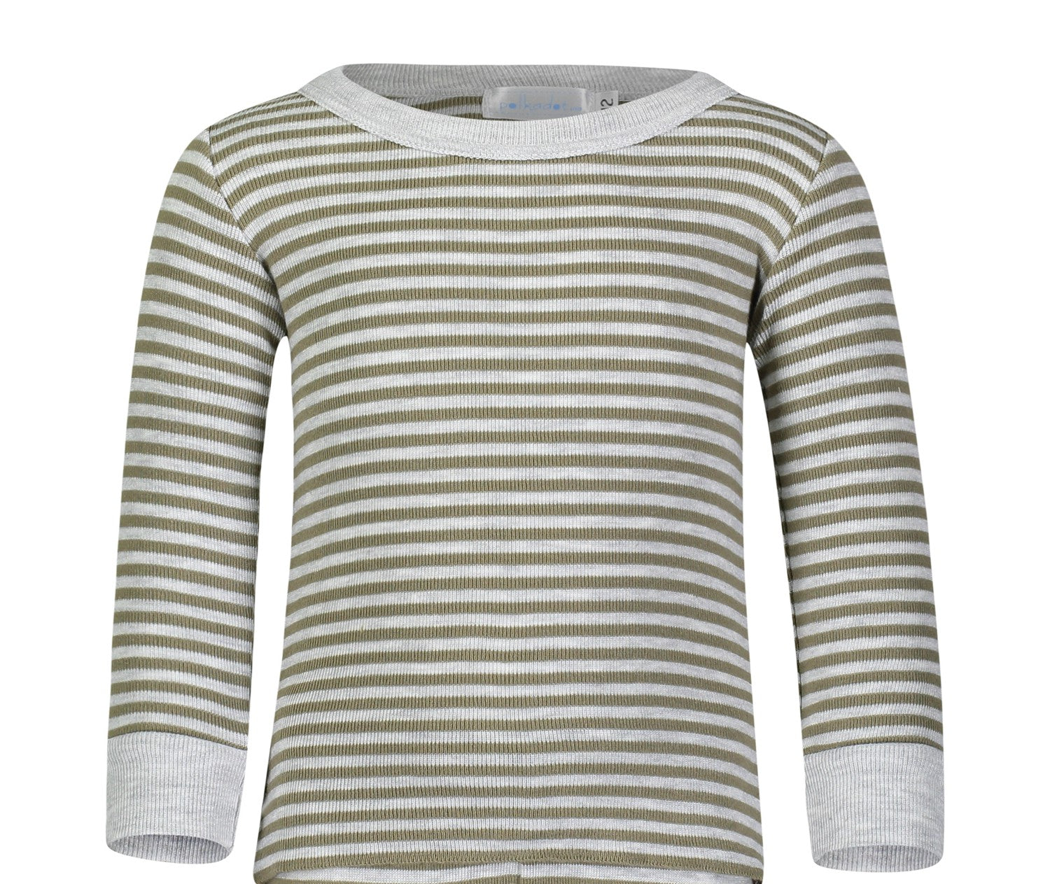 Boys & Baby Crew Long Sleeve - Loden /Heather Grey Sailor Stripe