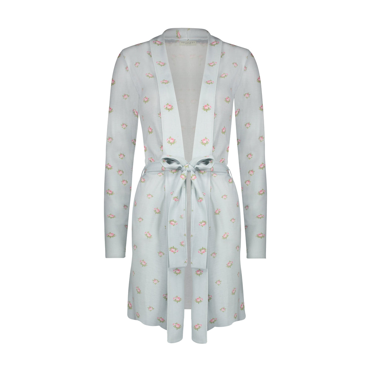 Frankie Cardigan Robe - Blue Ciel Rose Print