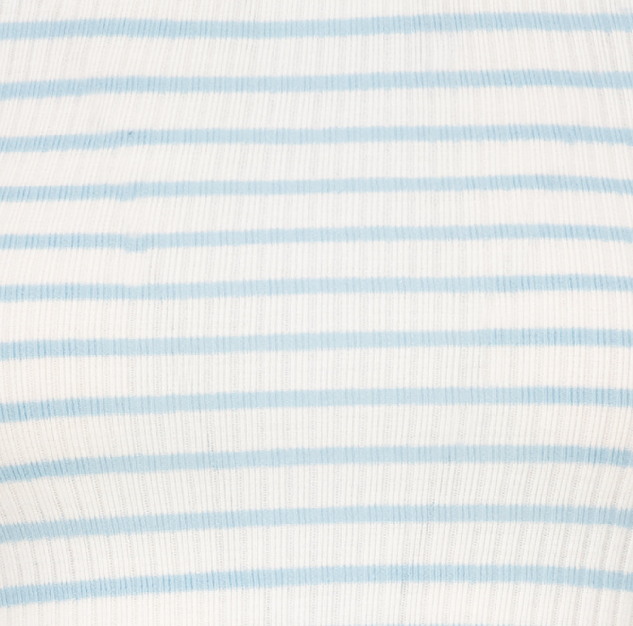 Baby Cropped Tee - Blue Wide Harbor Rib Stripe