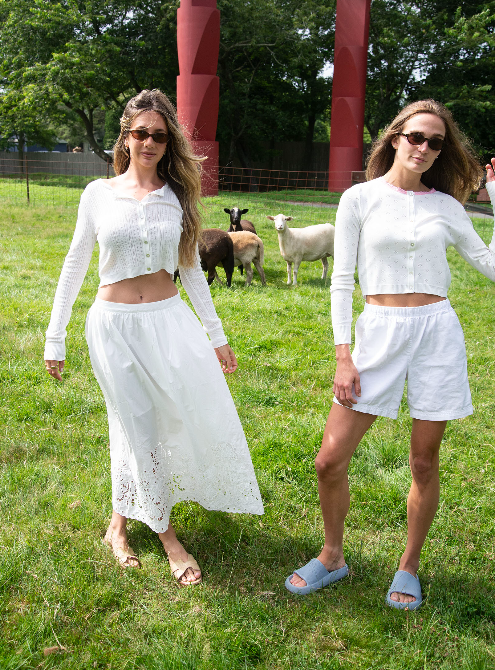 Cropped Cardigan - Ivory Windsor Pointelle