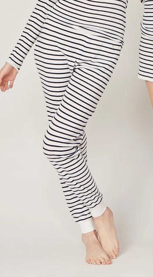 SET Henley Long Sleeve & Jogger - Breton Rib Stripe
