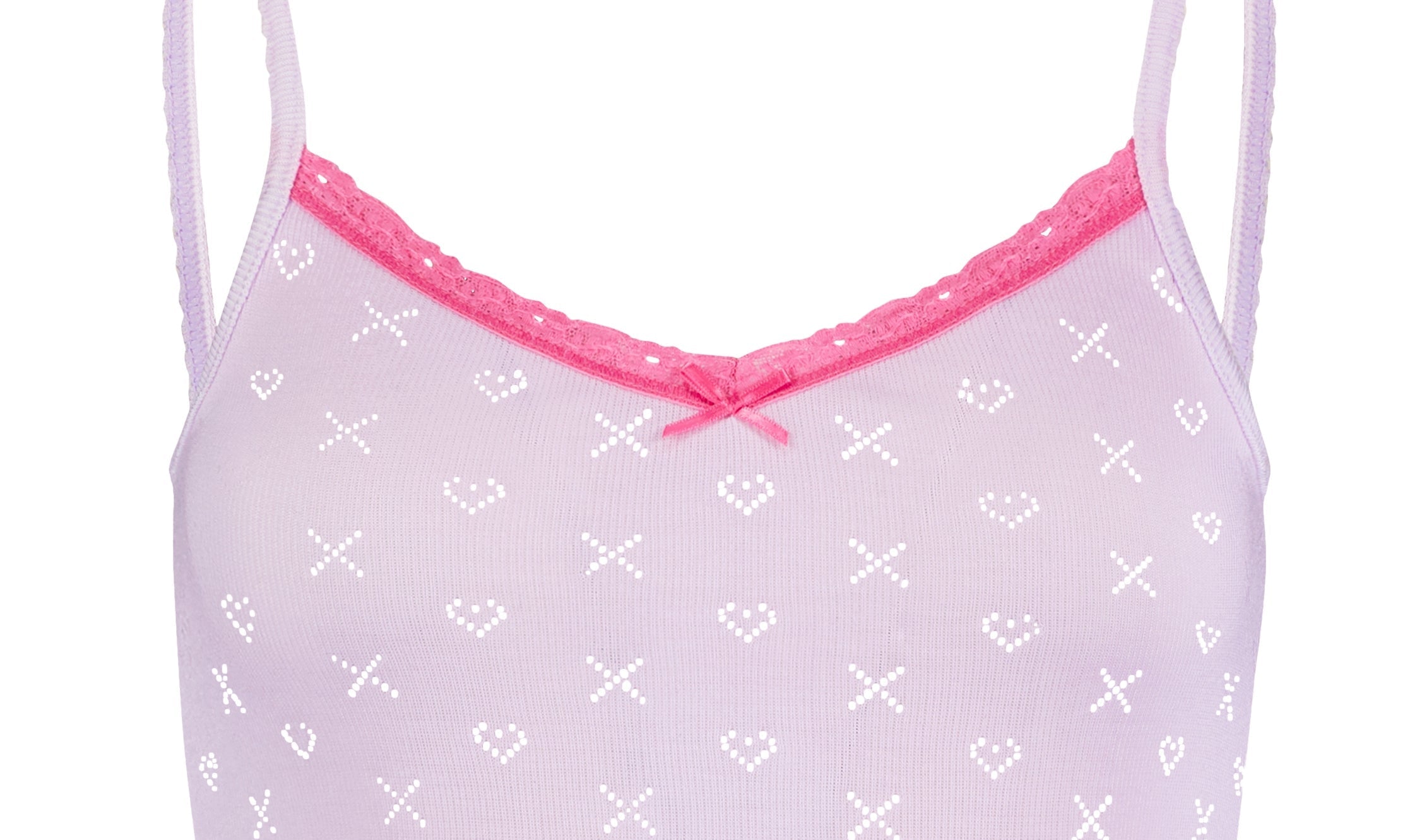 Patti Cami - Lilac Hearts-X Pointelle