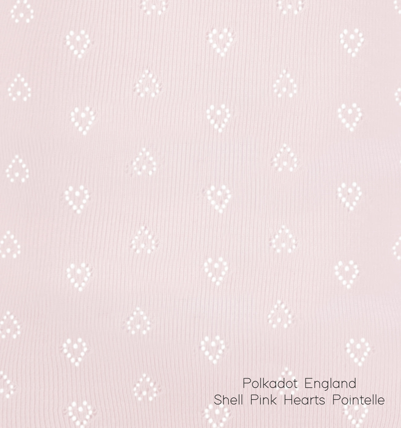 Julia Tee - Shell Pink Hearts Pointelle
