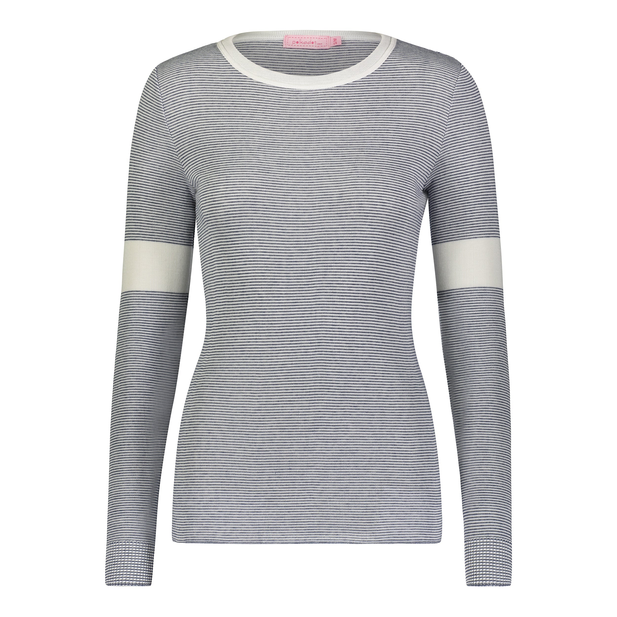 Sophia Slouchy - Navy Skinny Stripe