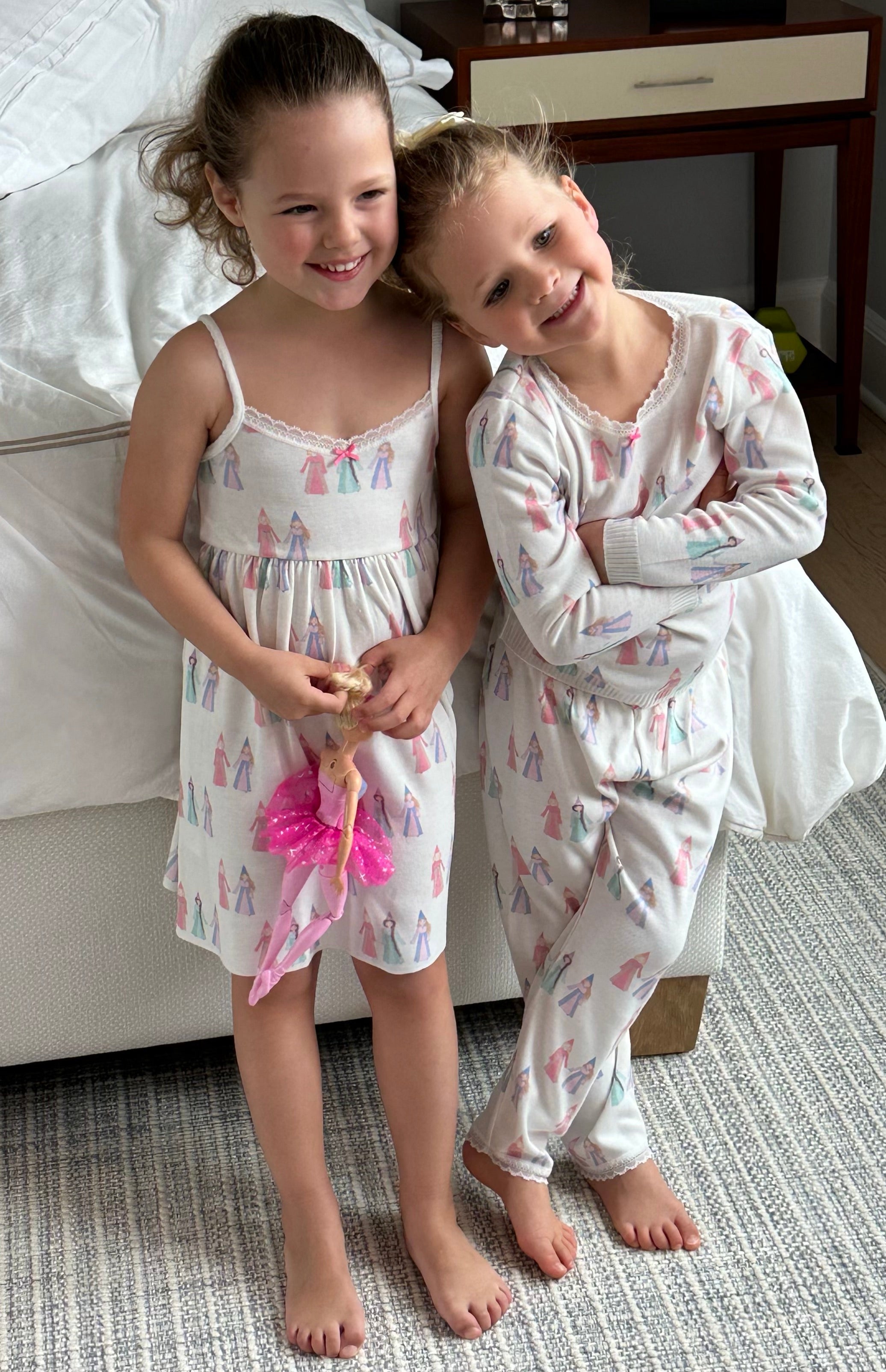 GIRLS 2 pc SET CREW LS & PANT Fairy Princess Print