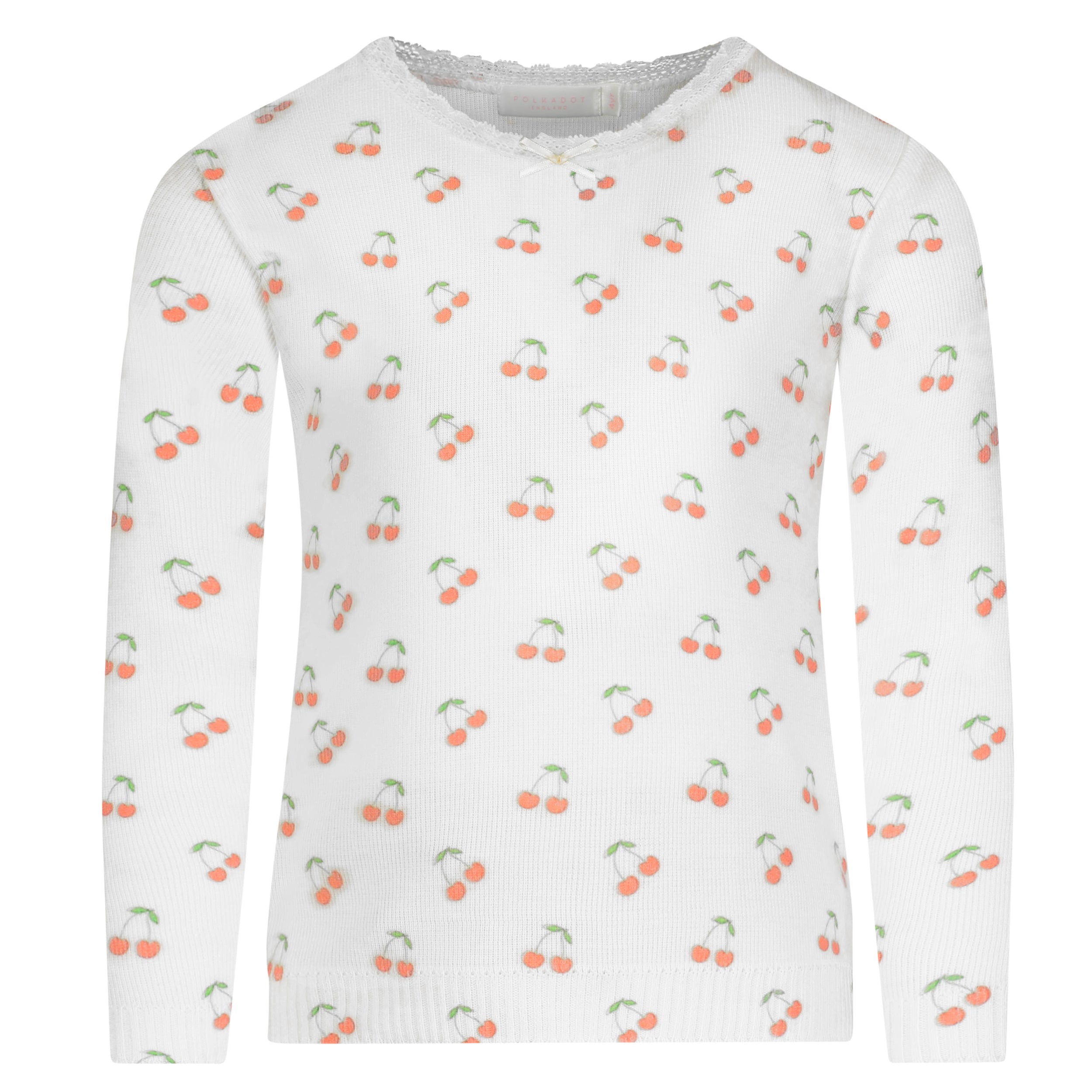 Girls & Baby Crew Long Sleeve - Cherry Print