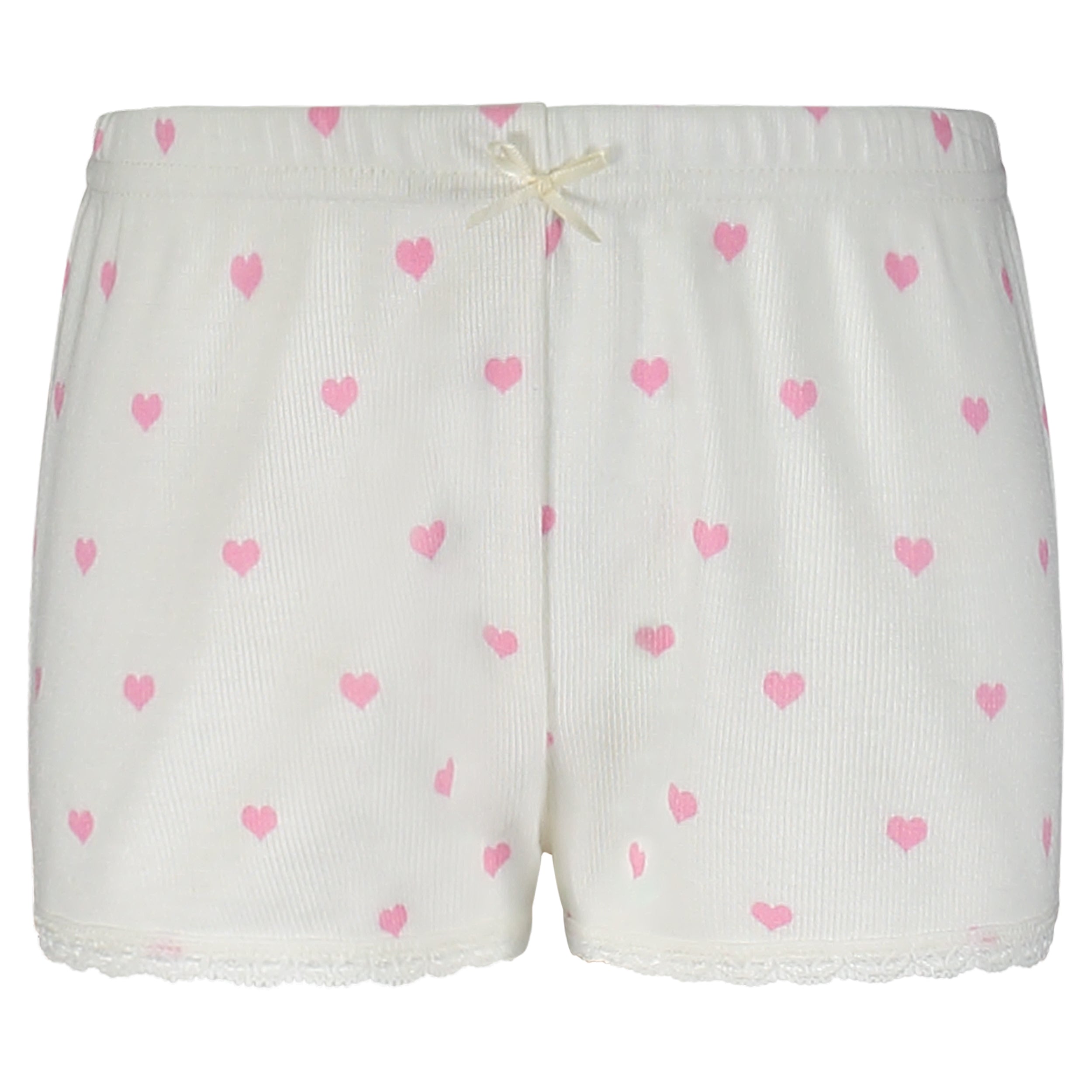 Girls Short - Pink Hearts Print