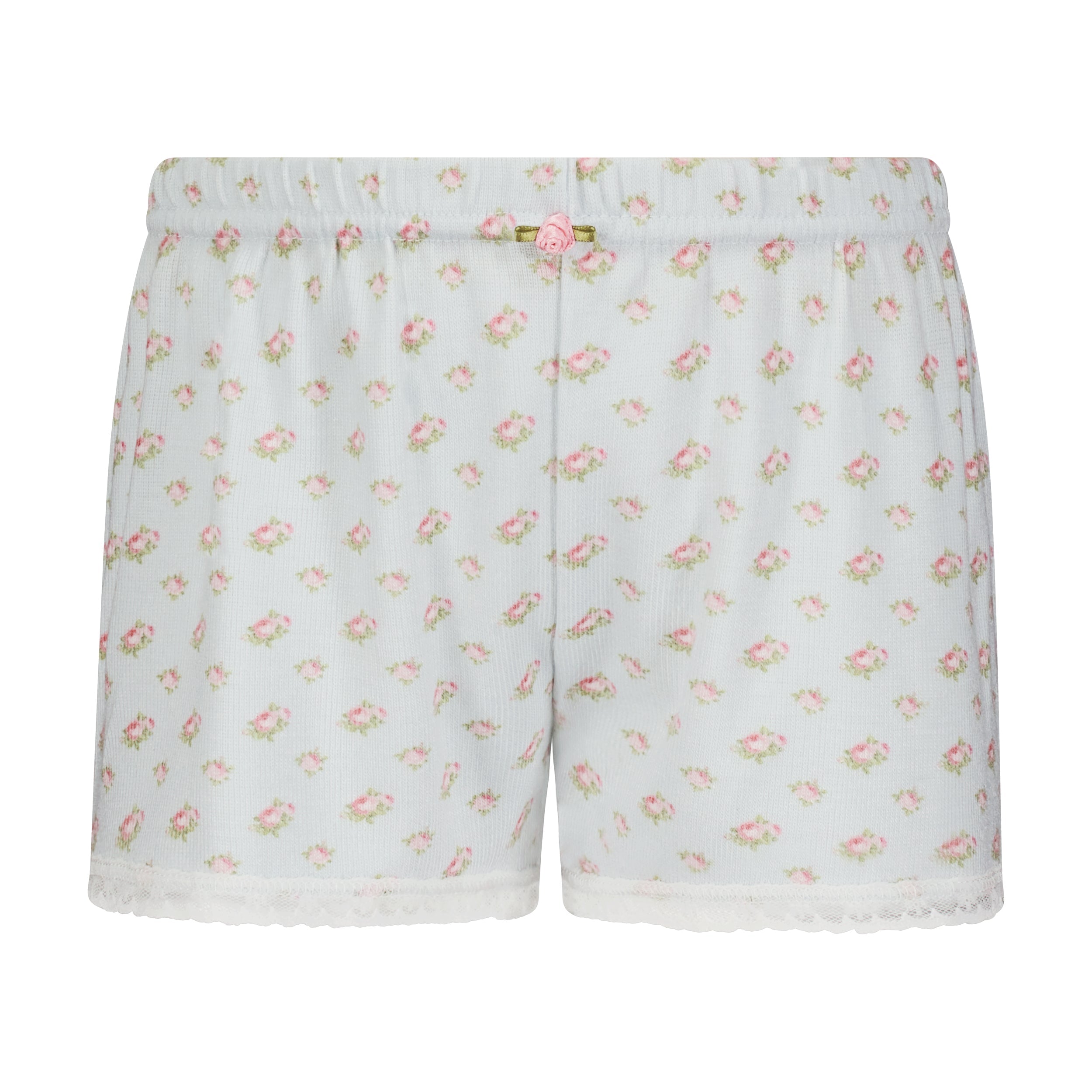 Girls Short - Blue Ciel Ditsy Rose Print