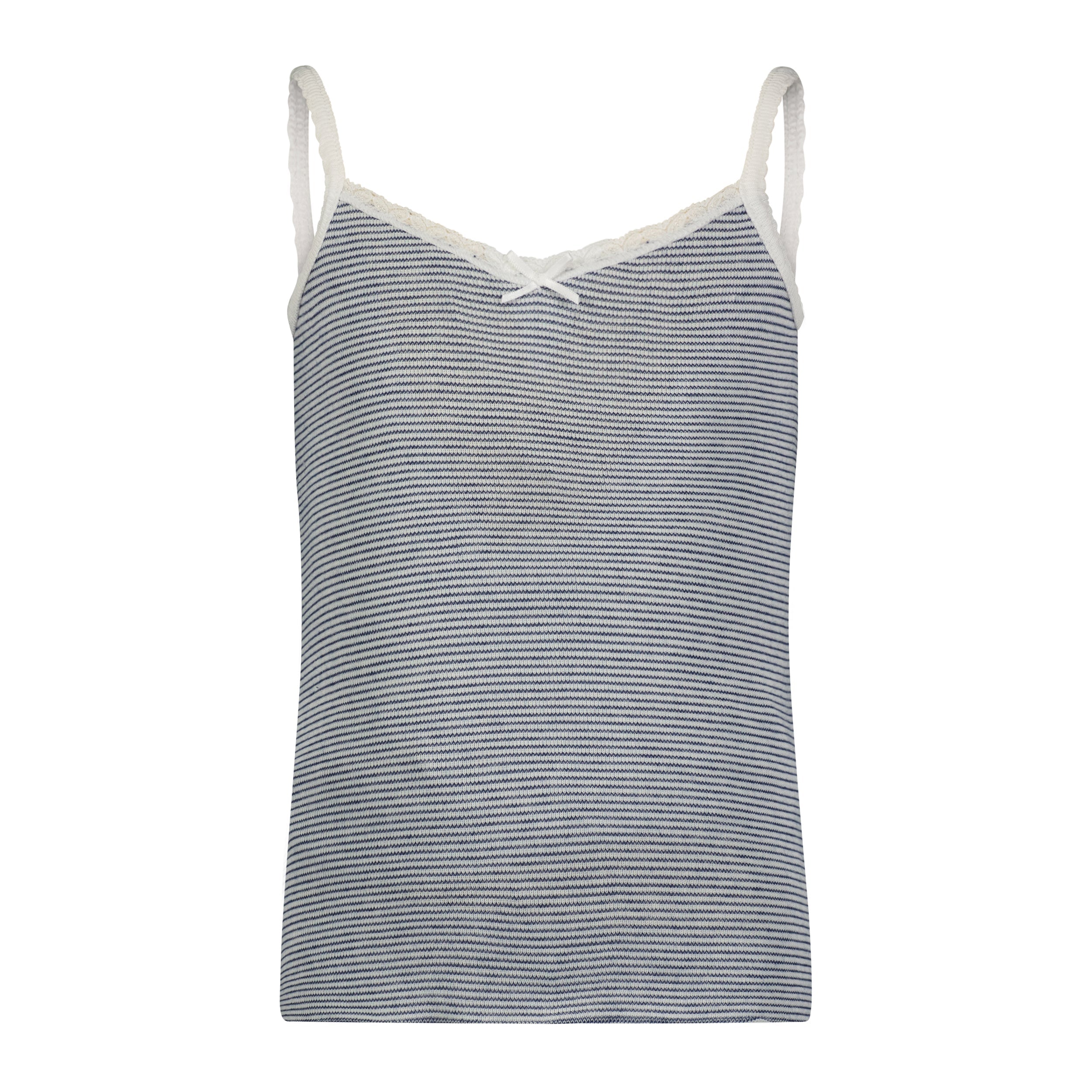 Girls Cami - Navy Skinny Stripe