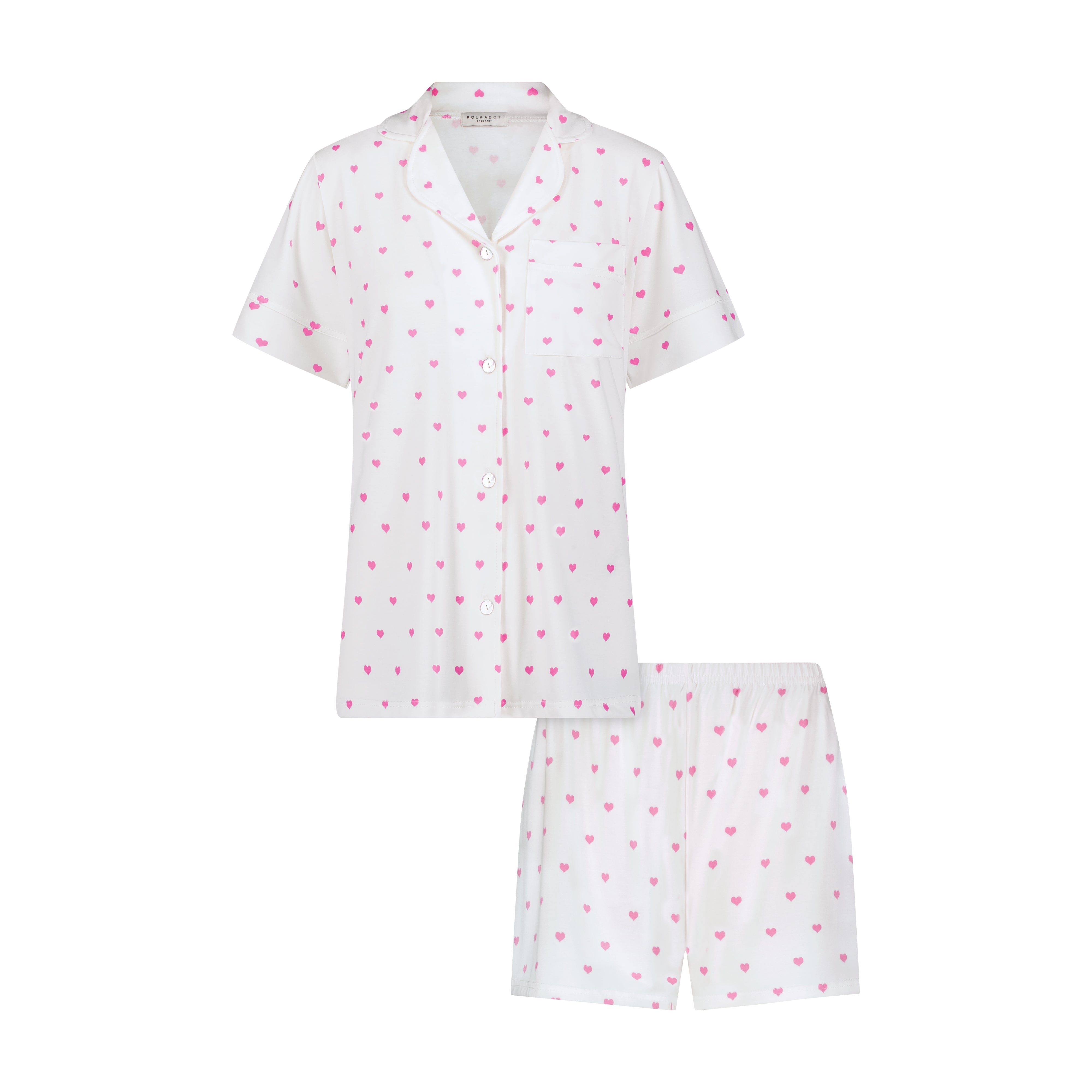 Harry Pajama Set - Pink Hearts Print