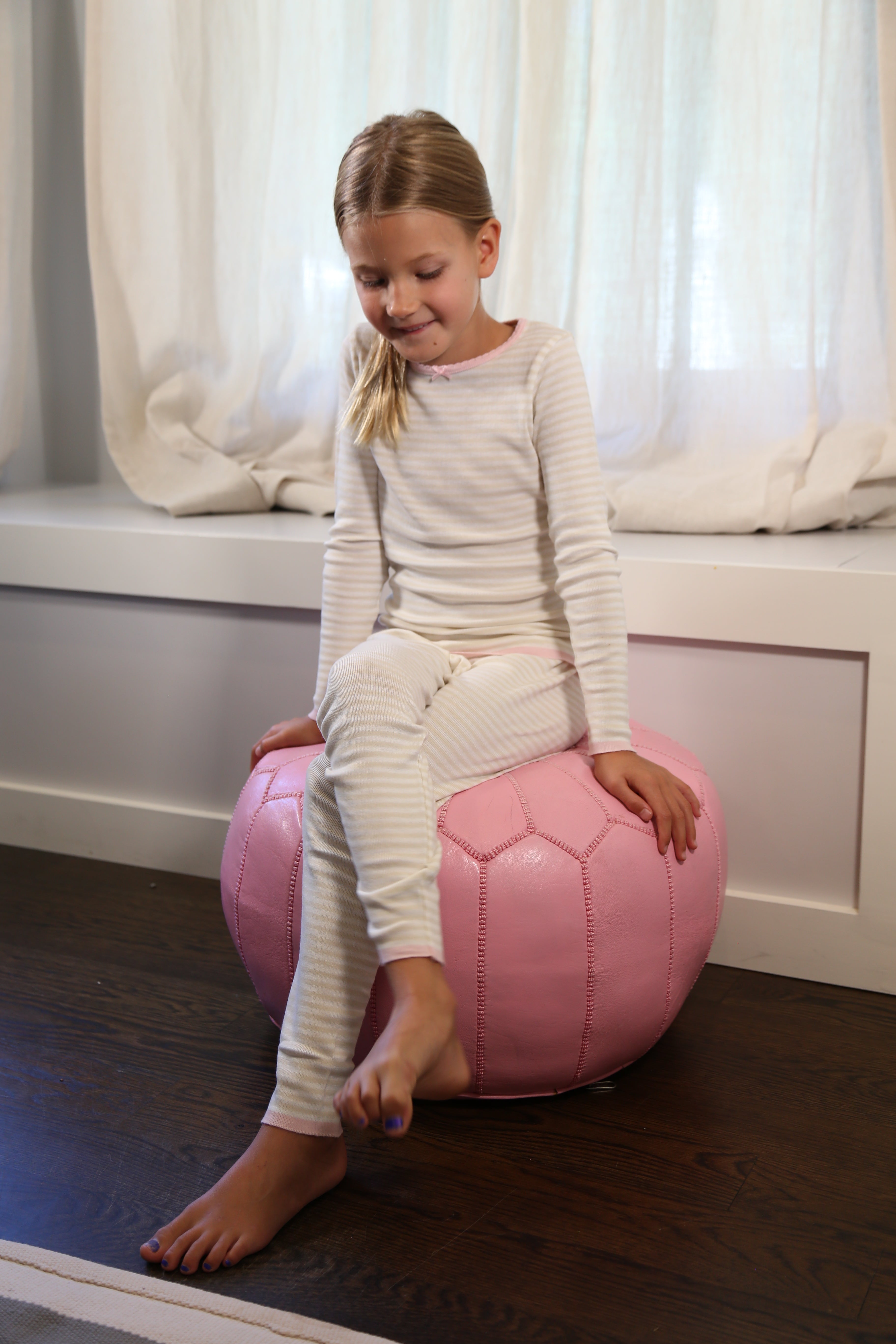 Girls Pant - Oatmeal Sailor Stripe