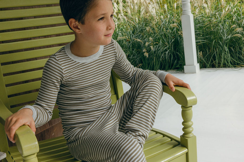 Boys Loden/Heather Grey Sailor Stripe - Lookbook