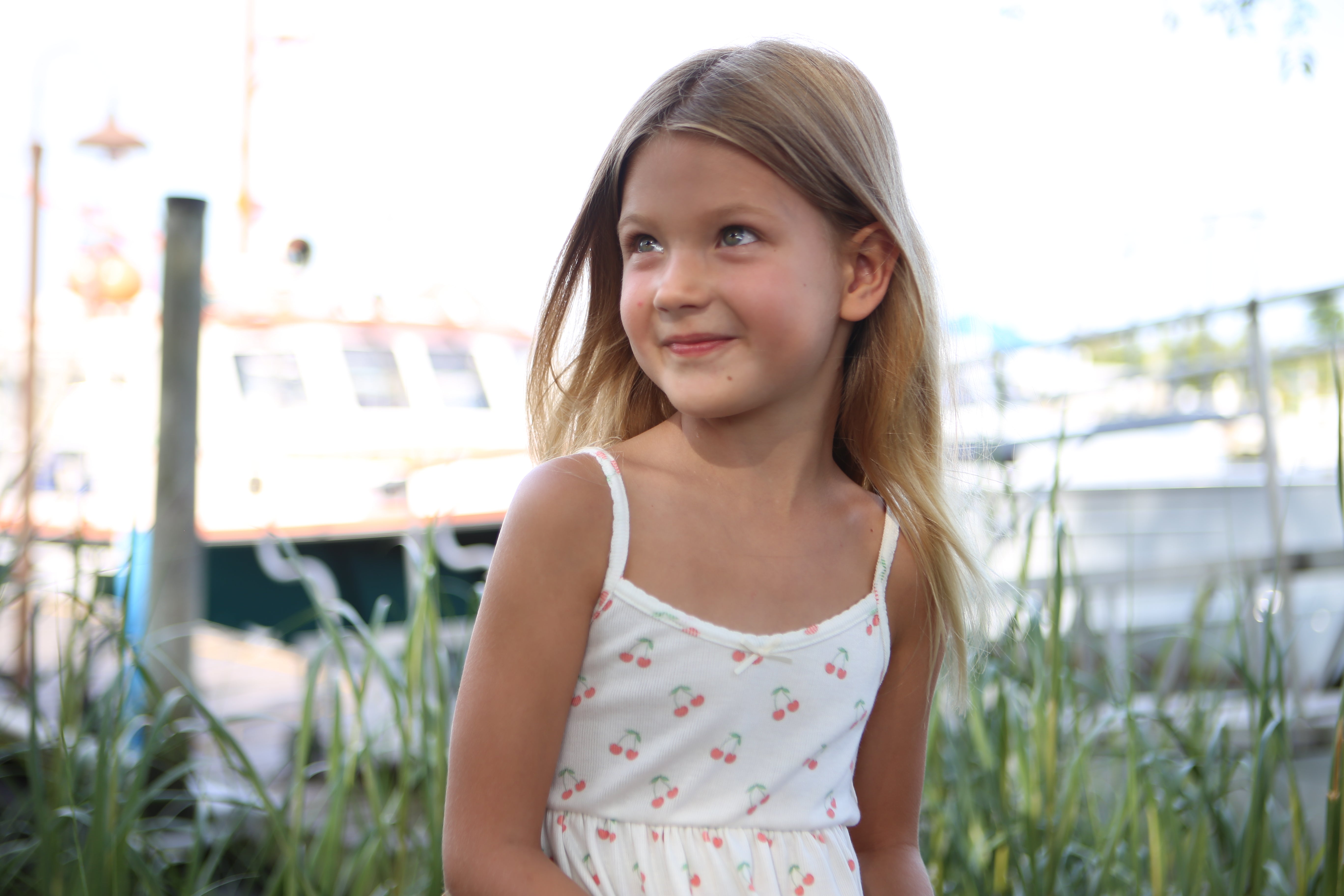 Girls Lee Babydoll Gown - Cherry Print